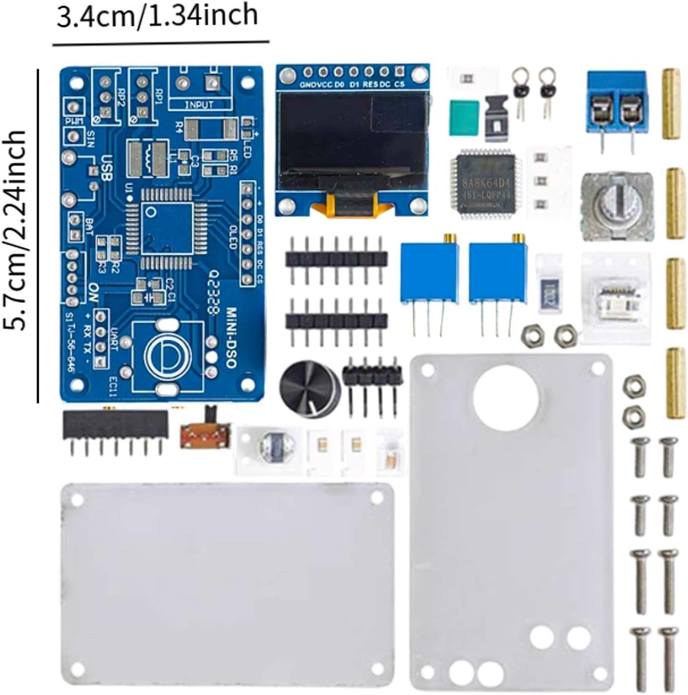 Kokiya Digital Oscilloscope Kits DIY Soldering Project Practice Learning Tool for Industry, Type B image number 5