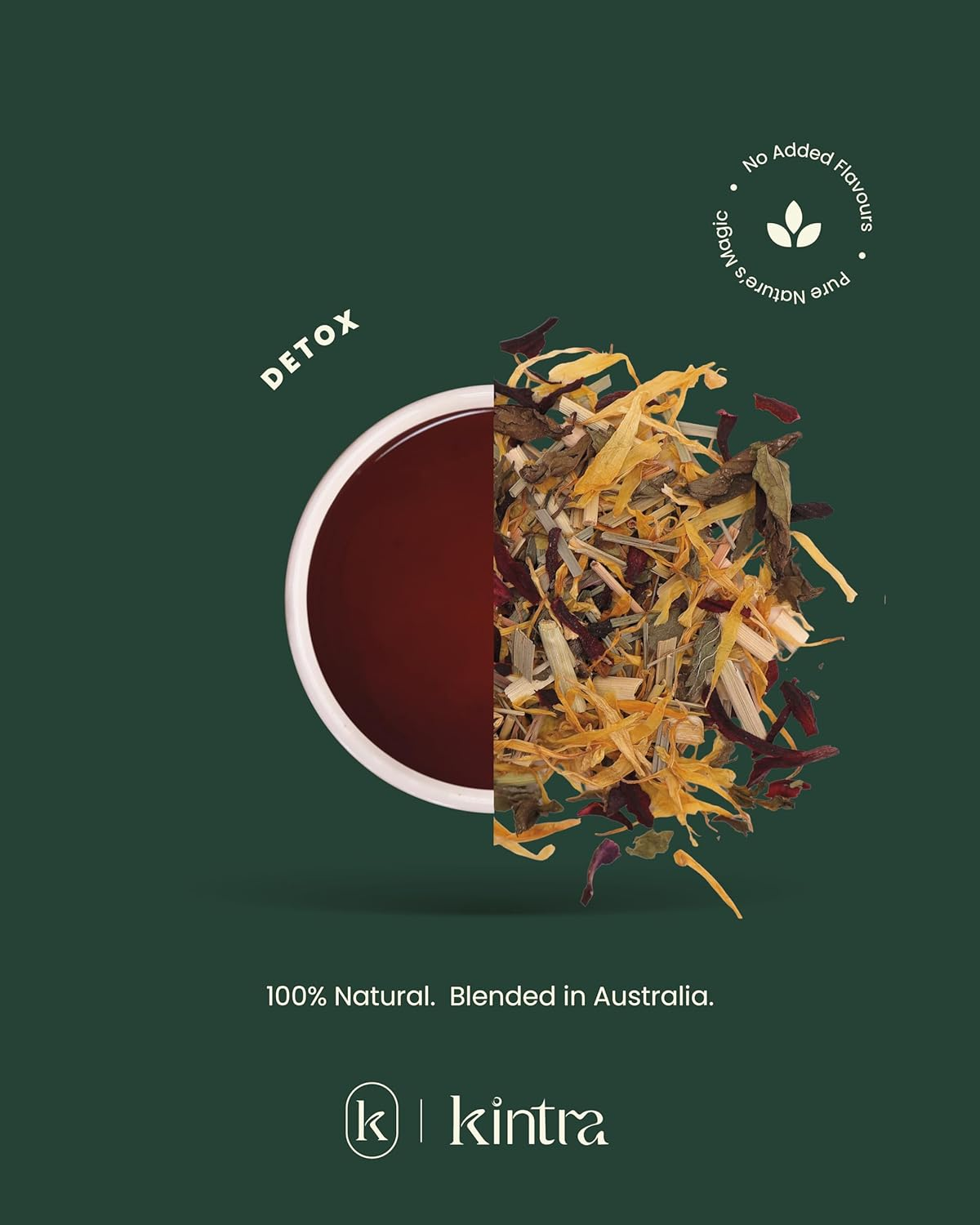 Kintra Foods Organic Premium Detox and Cleanse Loose Leaf Tea, 60G image number 3