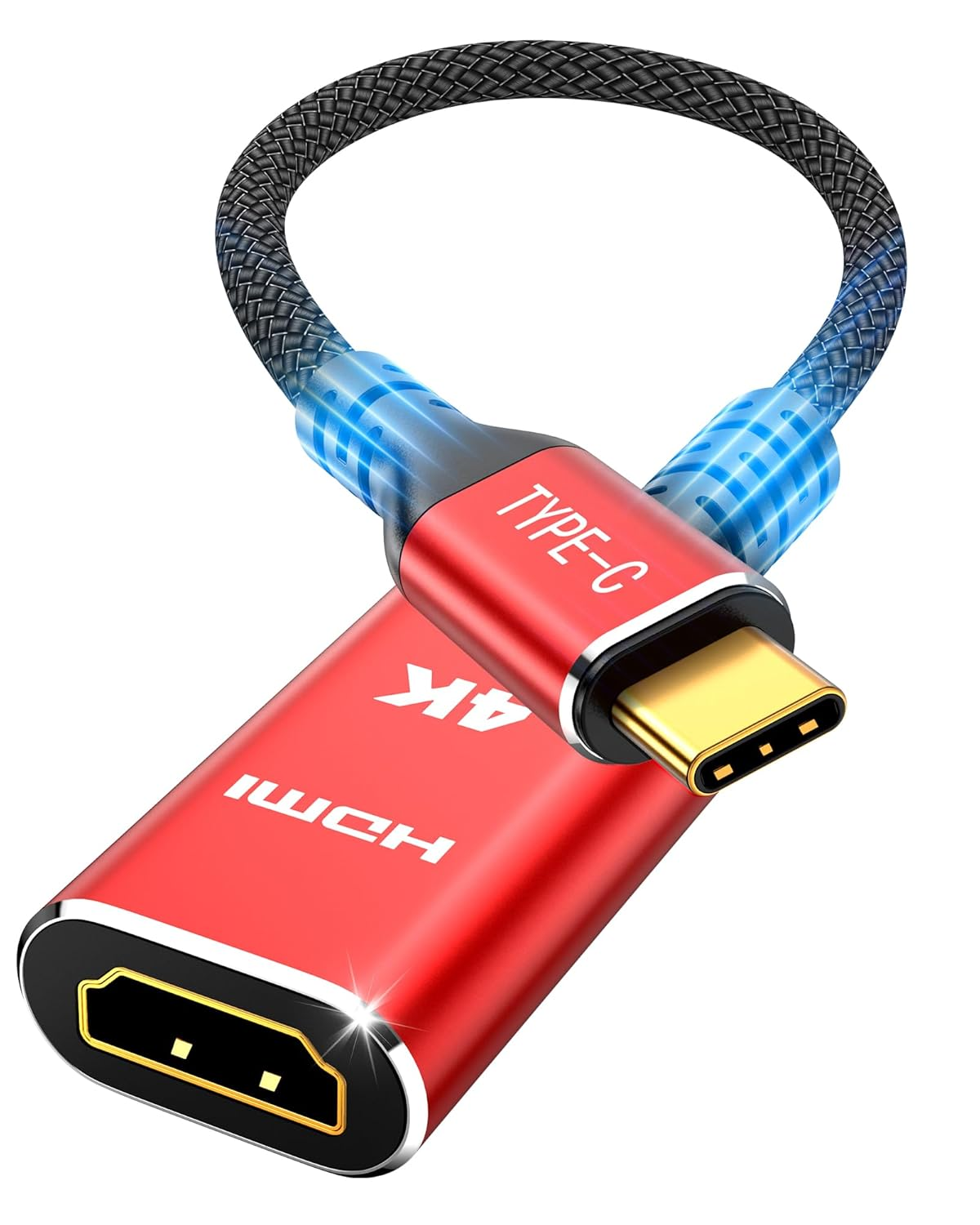 Highwings USB C to HDMI Adapter (4K@60Hz), USB Type C to HDMI Cable Adapter [High Speed, Thunderbolt 3/4 Ports], Compatible for Iphone 15/16 Pro/Max, Macbook Pro/Air, Ipad, Imac and More