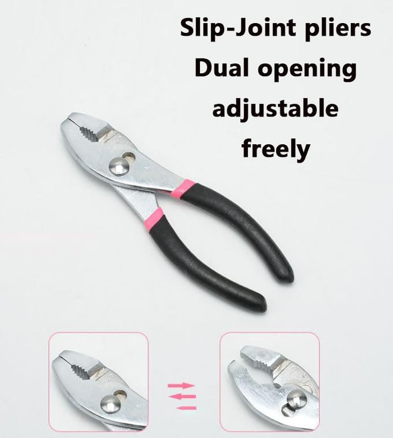 39-Piece Home Repair Tool Kit &ndash; Complete DIY Toolbox with Claw Hammer, Slip Joint Pliers, Hex Keys, Utility Knife, Tape Measure, Screwdriver Bits & Durable Storage Case image number 2