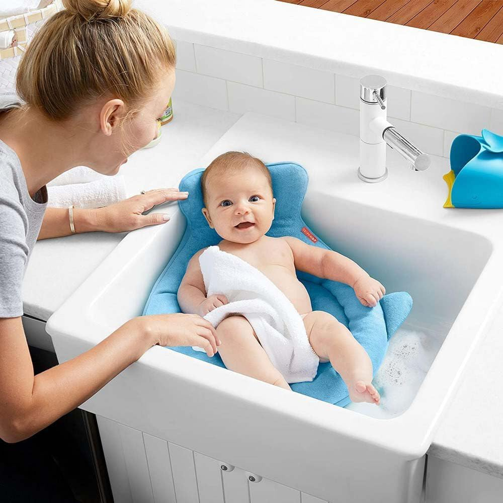 Skip Hop Moby Softspot Sink Bather, Baby Bath Cushion, Blue image number 1