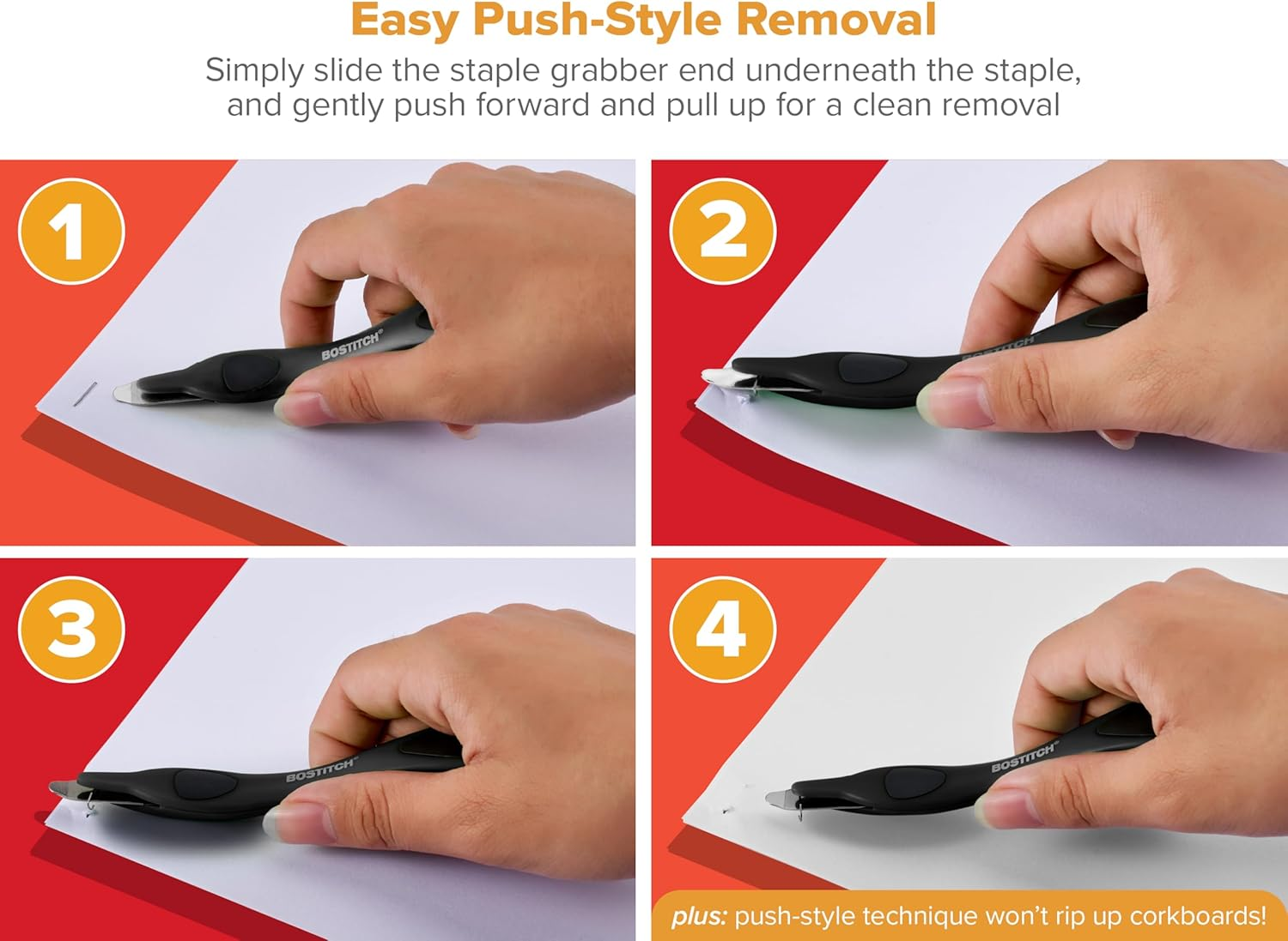 Bostitch Titan Heavy Duty Metal Stapler, 50 Sheet Capacity with 1250 Staples and Ergonomic Staple Remover, Jam Free Stapling, Full Strip Stapler for Desk, Office and Classroom, Black - Sage image number 5