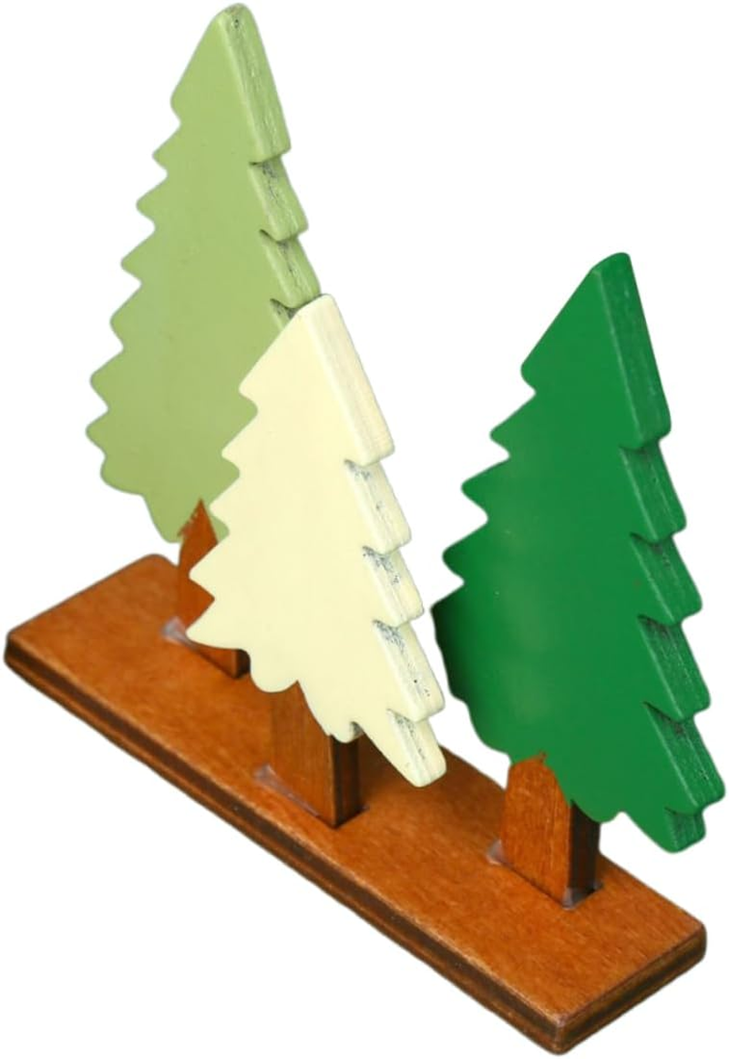 1Pc Adorable Wooden Christmas Pine Decor for Home Desktop Holiday Decoration Material Vibrant Colors for Room Office Garden and Festive Celebrations image number 4