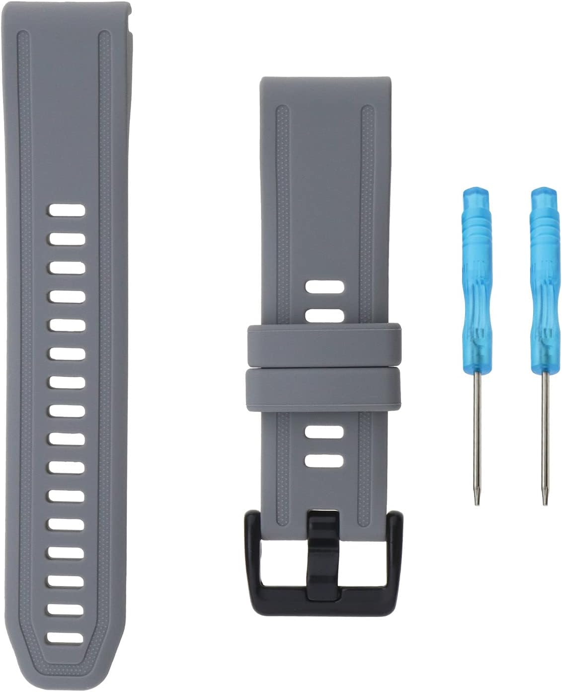 Emagtech Silicone Watch Strap Replacement Compatible with Garmin Fenix 7S/ Fenix 6S/5S/5S Plus/6S Pro Adjustable Watch Band Waterproof Wrist Strap 160-200Mm Black