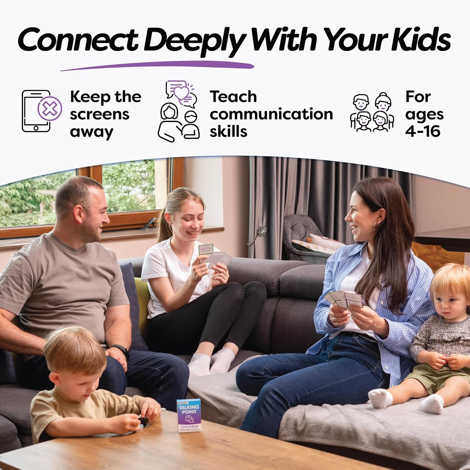 GET Talking: Children - 50 Conversation Starter Cards for Kids with 150 Expert-Written Questions - Engaging Learning Activity for Kids That Makes Self-Expression Easier - Reduce Screentime image number 3