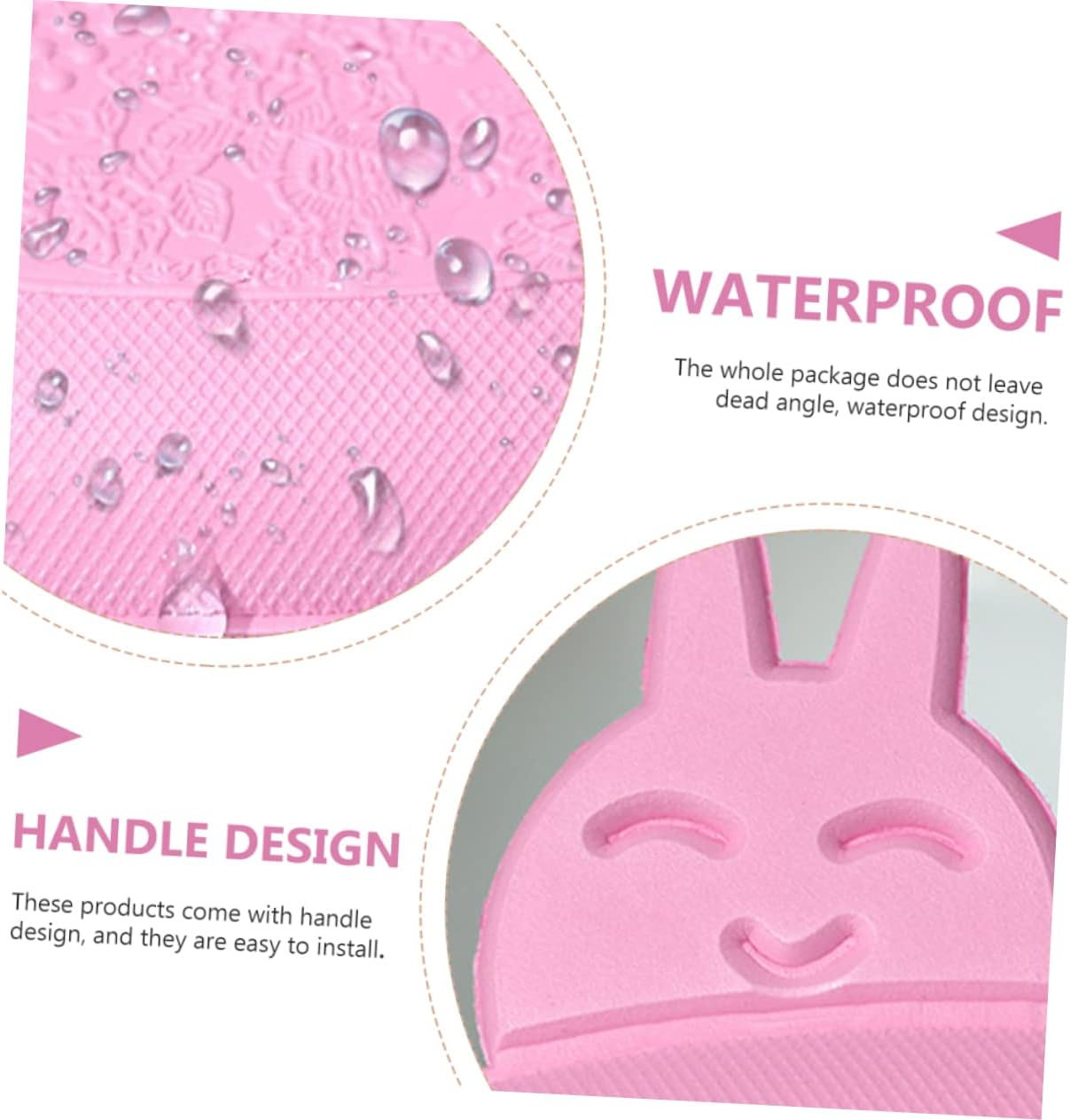 BUGUUYO 2PCS Waterproof Toilet Mat Toilet Pads Handle U Shape Toilet Seats Covers Toilet Seat Cover Pad Portable Commode Bathroom Pad Toilet Cushion Pad Eva Travel Thick Toilet Seat Ring image number 2