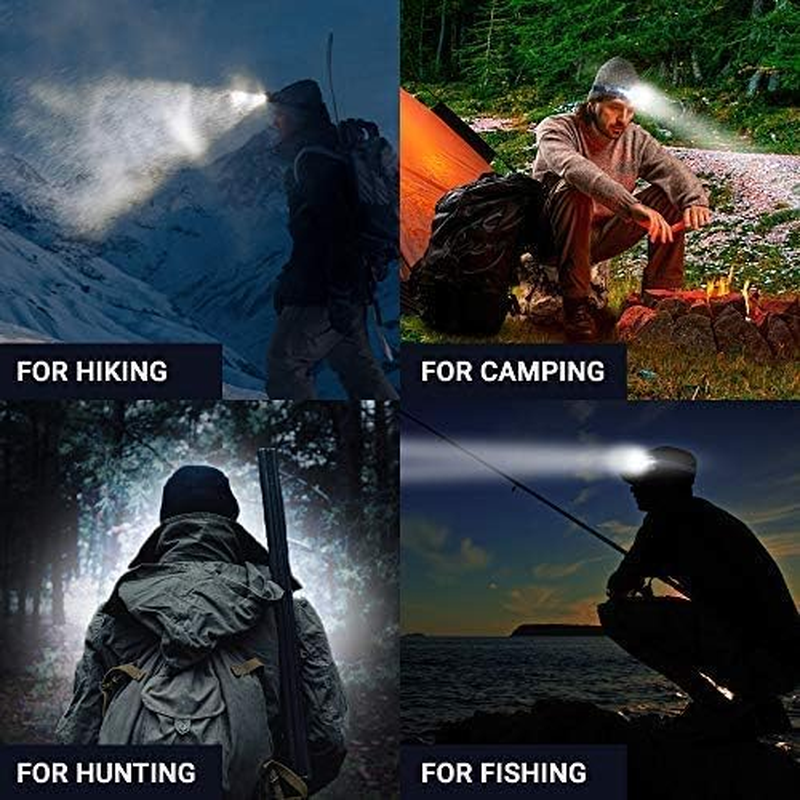 VITCHELO V800 CREE Led Headlamp Flashlight with White & Red Lights. Waterproof IPX6 and 168 Lumens Bright Adjustable Headlight for Running Hiking Camping Walking - 3 AAA Duracell Batteries Included image number 4