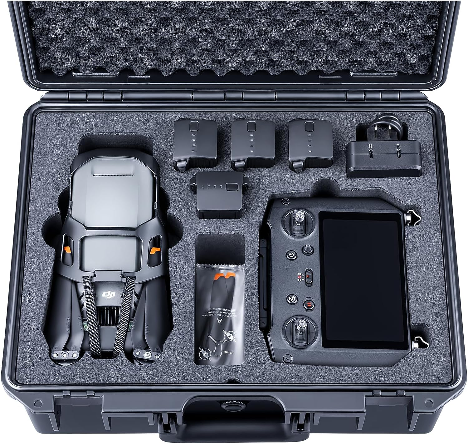 Lykus Titan M350 Waterproof Hard Case for DJI Mavic 3 Pro/Classic, RC Pro and DJI RC Simultaneously, Support RC Lanyard [CASE ONLY]