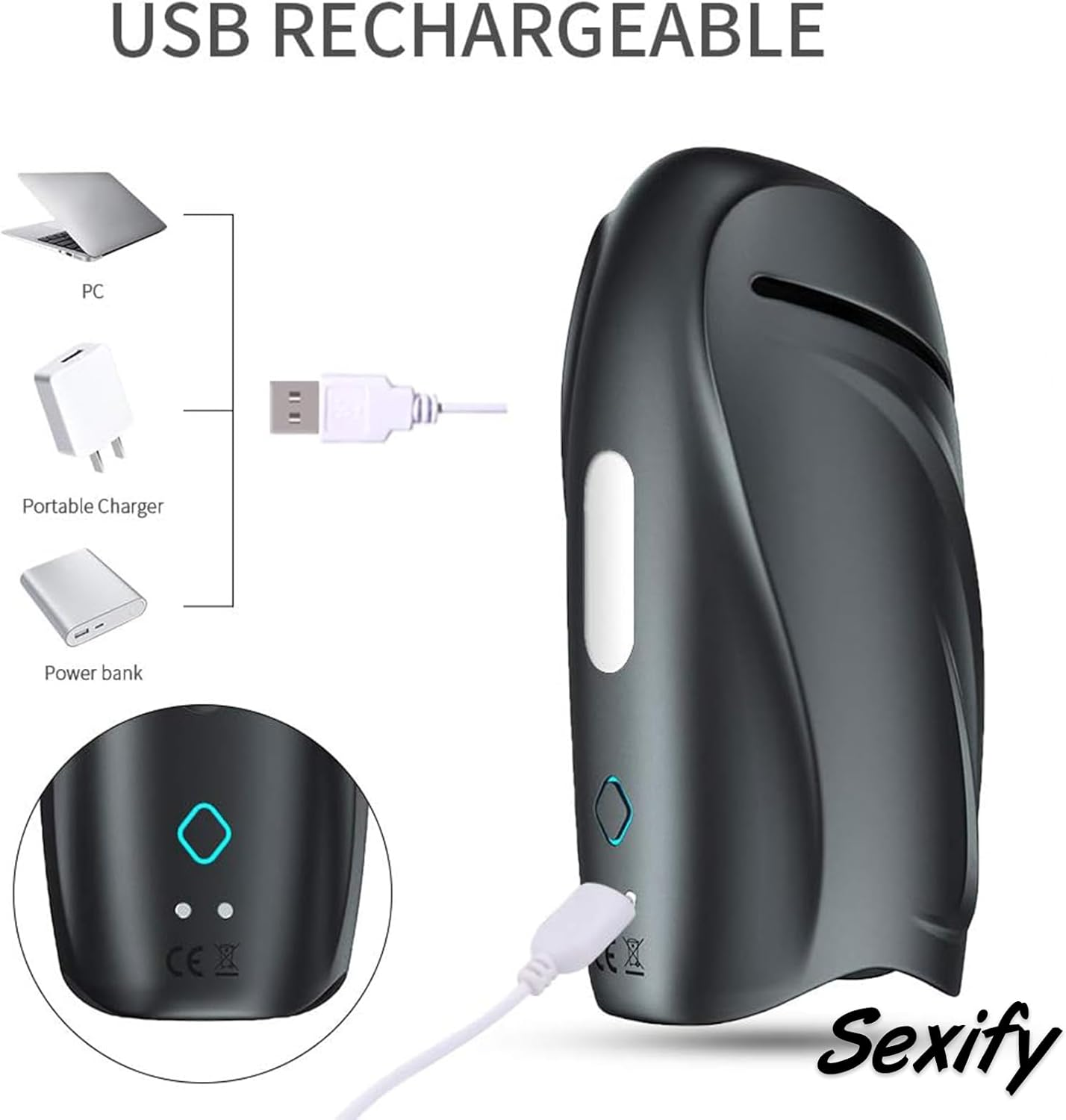 Vibrating Male Masturbator Penis Glans Trainer Vibrator Stimulator, Adult Sex Toys for Men, Cock Massager Mens Sex Toy Stroker Stimulation, Masturbators Vibrators for Men Training Masturbation Pleasure Adult Sex Toy image number 6