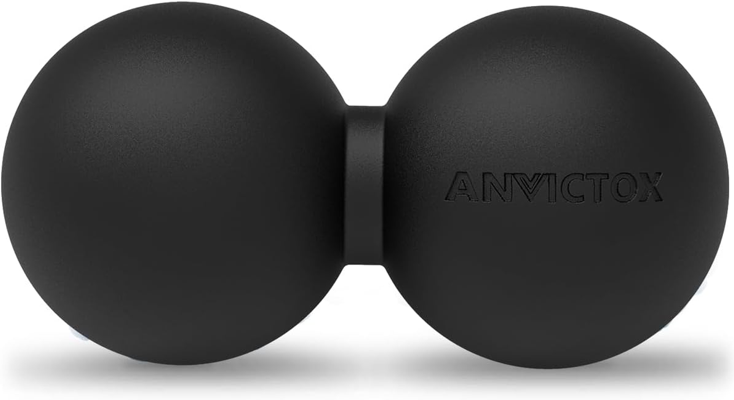 ANVICTOX Peanut Massage Ball, Double Lacrosse Ball for Sore Muscles,Myofascial Release Massager Ball for Deep-Tissue Massage Muscle Knots Yoga Therapy (Purple)