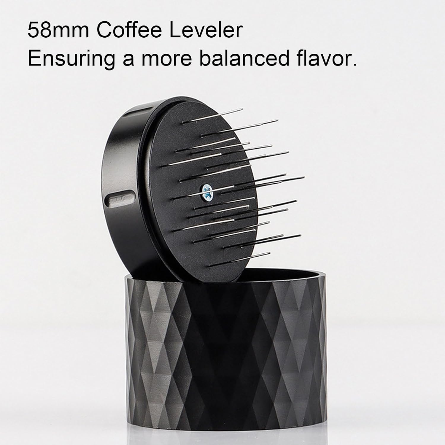 GLOGLOW Coffee and Tea Supplies Tamper, Stainless Steel Base with Walnut Wood Cover for Even Grounds and Balanced Extraction, Ideal for Home Baristas and Cafes 58Mm Coffee Distributor Nan image number 2