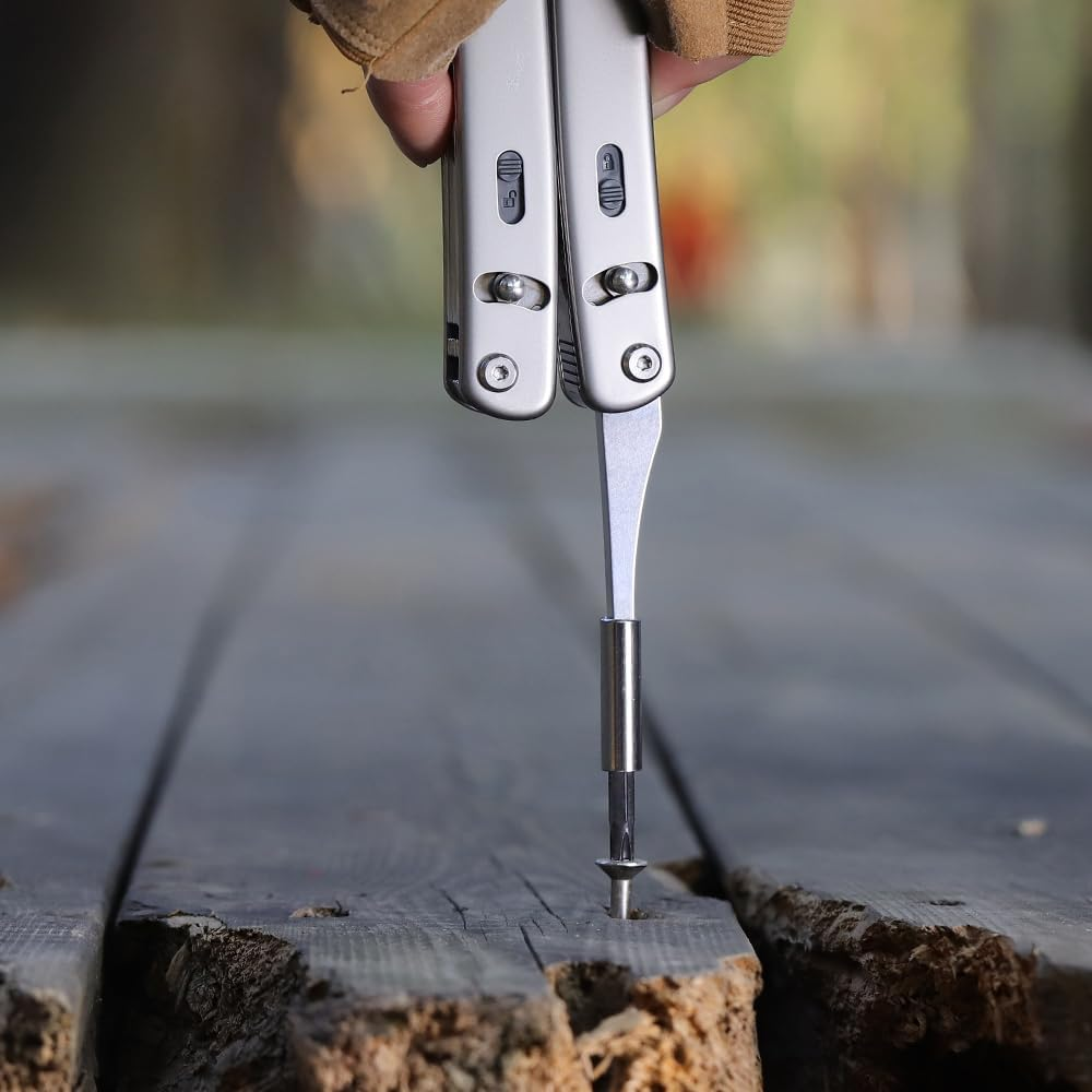 Roxon FT09 Build Your Own Multitool Accessory for Flex (3-Piece Set Including Rope Cutter & File + Ruler + Slotted Screwdriver & Phillips Screwdriver) Interchangeable Tools