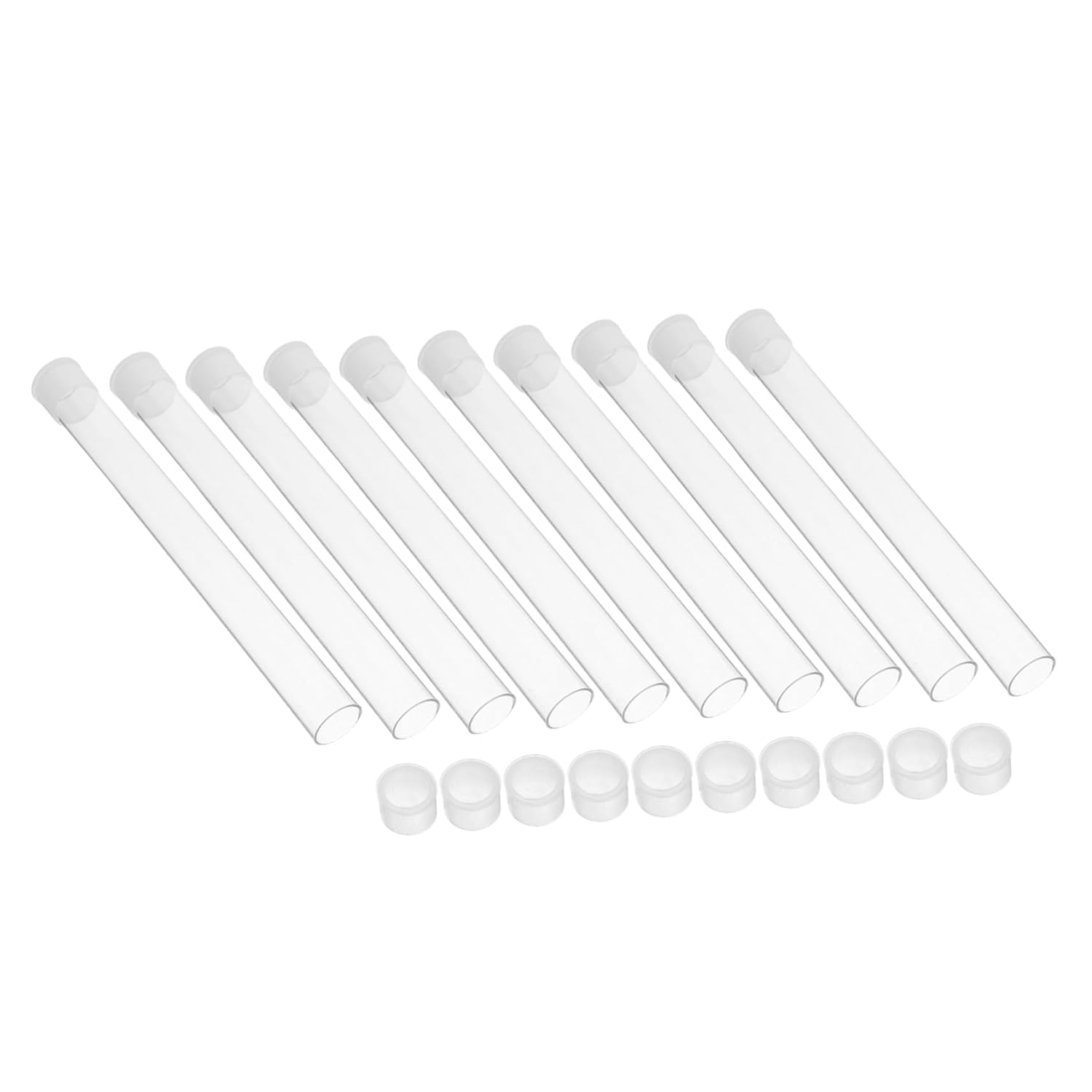 10Pcs Protective Case Transparent Plastic Tube Shockproof Organizer for Travel Home Office Use image number 6