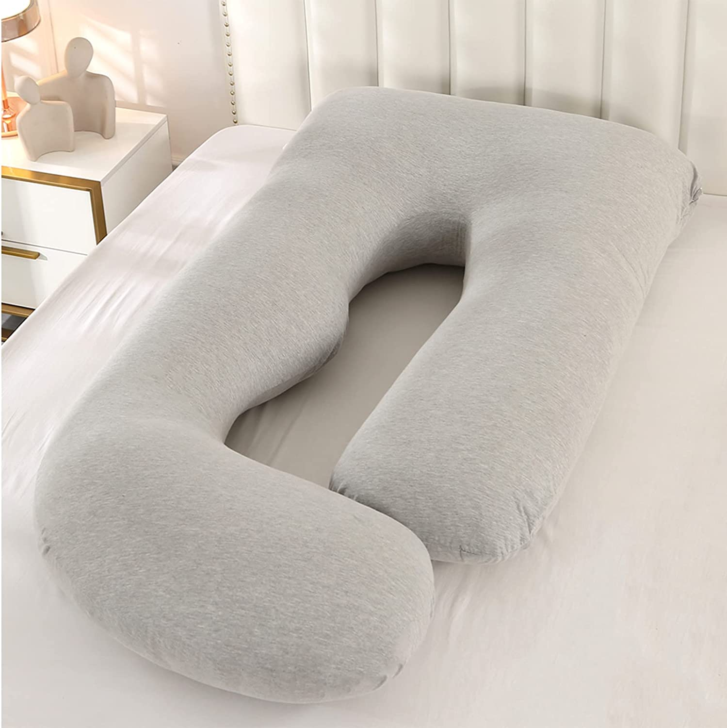 Advwin Maternity Pillow, Full Body Pregnancy Pillow, S-Shaped Maternity Pillow Support for Back, Legs, Neck, HIPS, Breathable and Skin-Friendly Nursing Pillow with Removable Cover