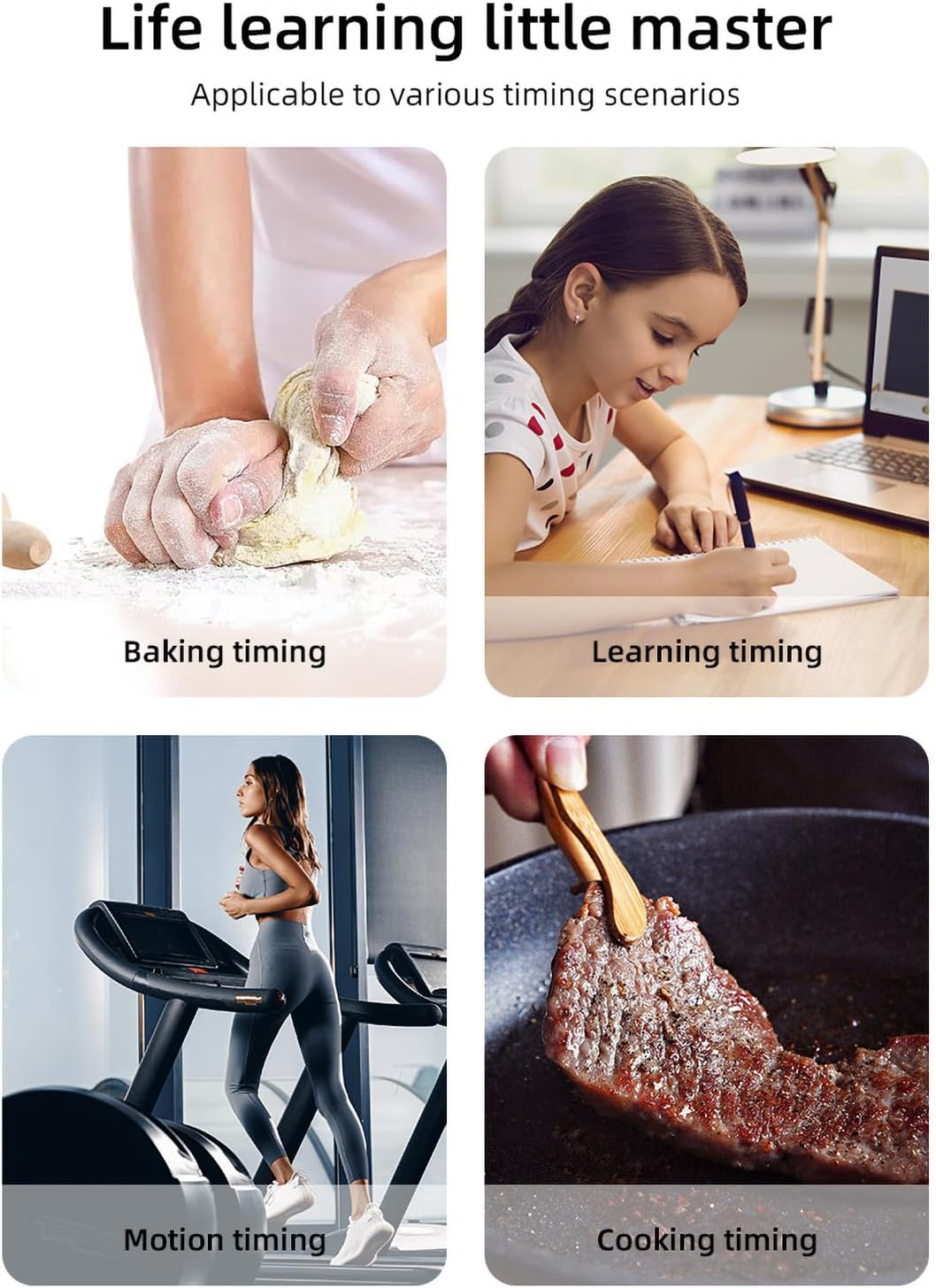 Digital Kitchen Timers with Large LED Display, 199 Minute Countdown Magnetic Countup Timer, for Classroom Cooking Fitness Baking Studying Teaching. image number 5