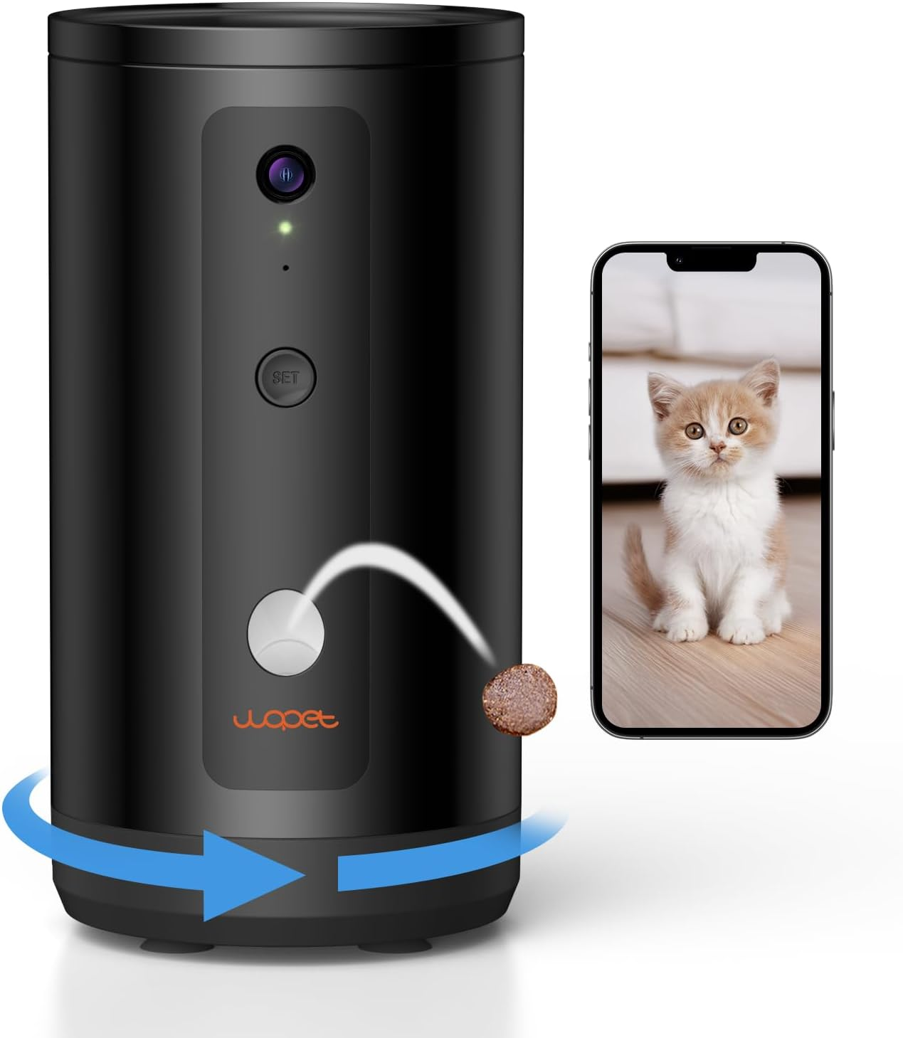 WOPET 300&deg; Dog Camera with Treat Dispenser, [New 2024] 5G Wifi Pet Camera Treat Tossing for Cats and Dogs, 1080P HD with Night Vision, 2-Way Audio for Monitoring Your Pet on Phone App image number 6