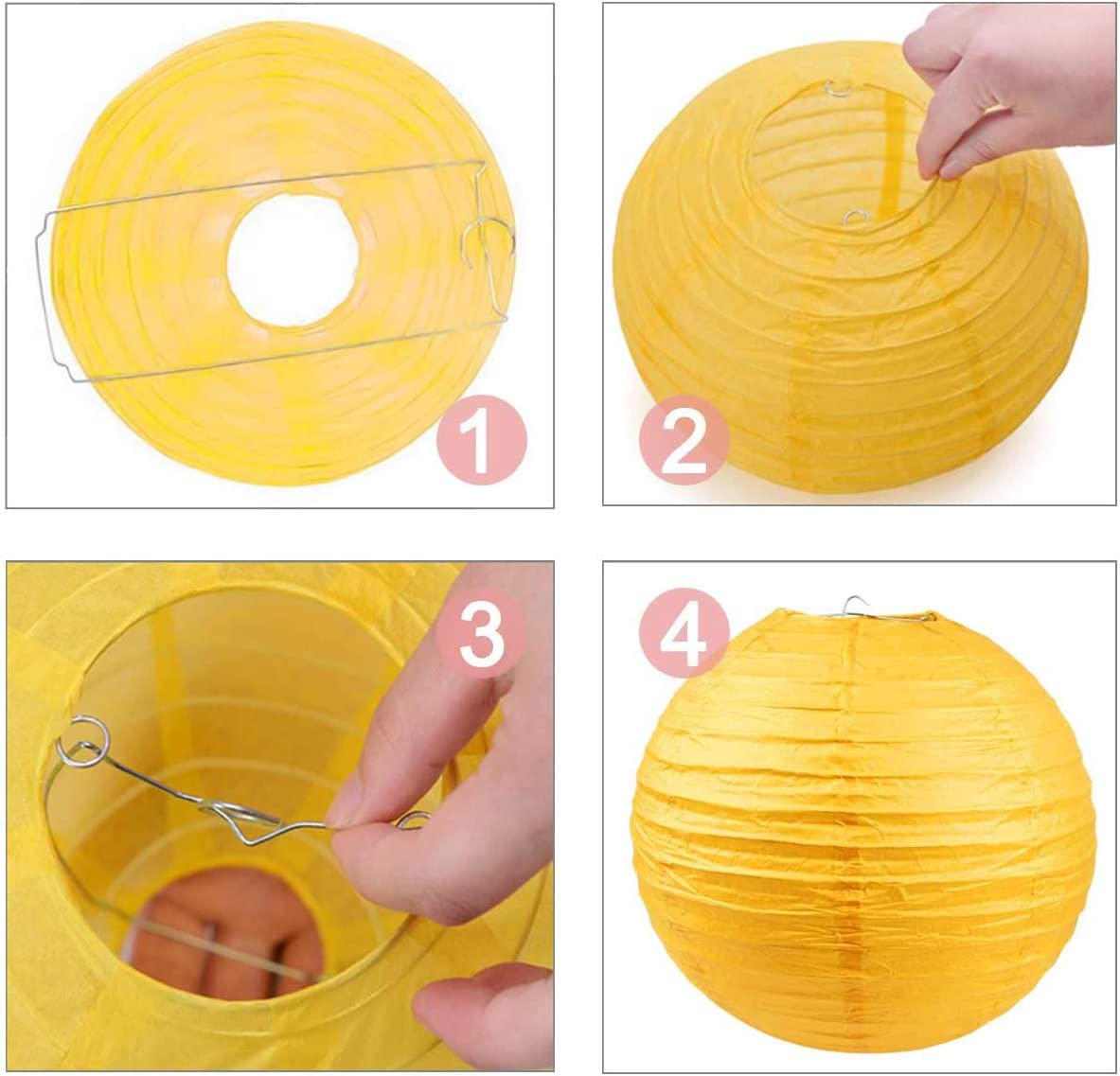 10 Packs round Paper Lanterns Decorations - 12 Inch Colorful Chinese Balloon Hanging Decorations with Assorted Rainbow Colors for Birthday Wedding Baby Shower Home Decor Ceiling Party Supplies image number 5