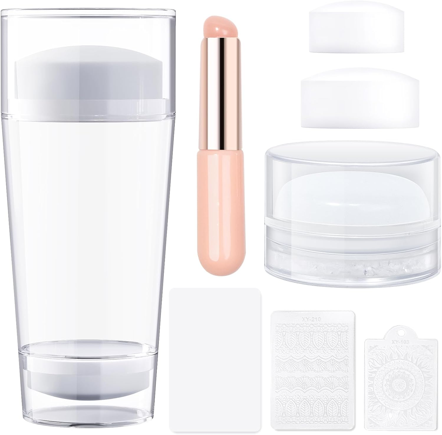 French Tip Nail Tool, Nail Stamp Long & Short Jelly Nail Stamper, Silicone Nail Brush, French Manicure Kit Upgraded Model Tear-Resistant, Nail Art Tools for DIY Salon & Home image number 3