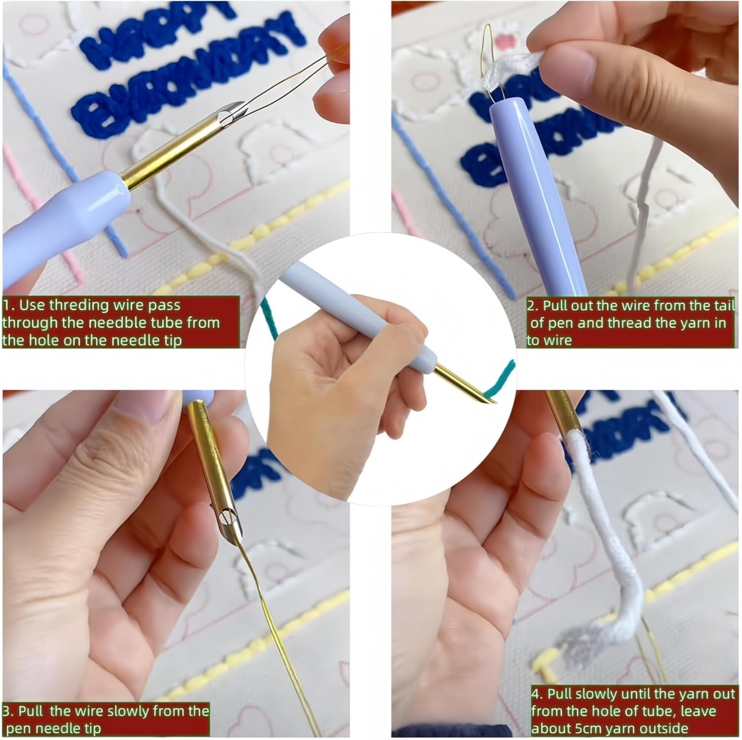 Baychon Punch Needle Kits Adults Beginner, Punch Embroidery Kit (Calf 2) image number 3