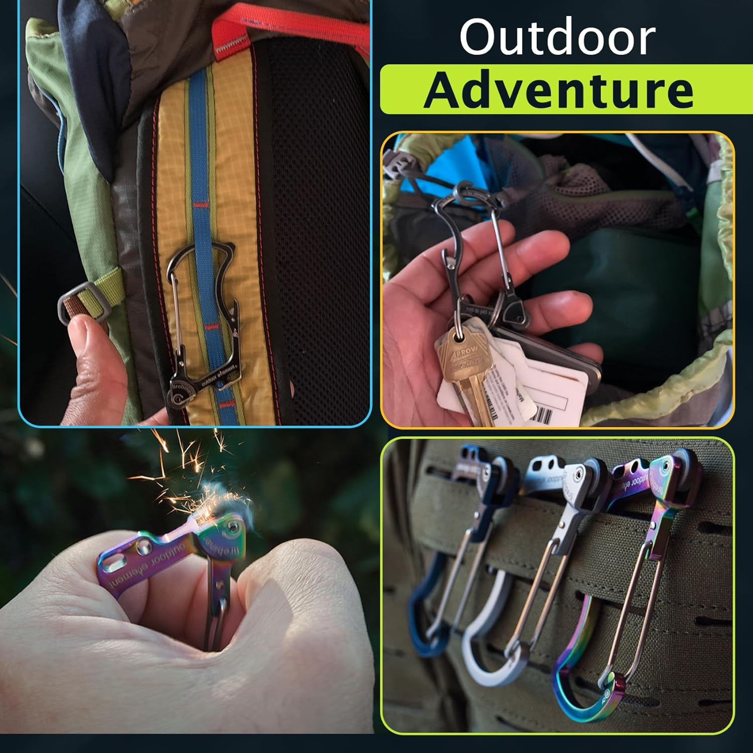 Firebiner - Fire Starter, Multi-Tool, Carabiner