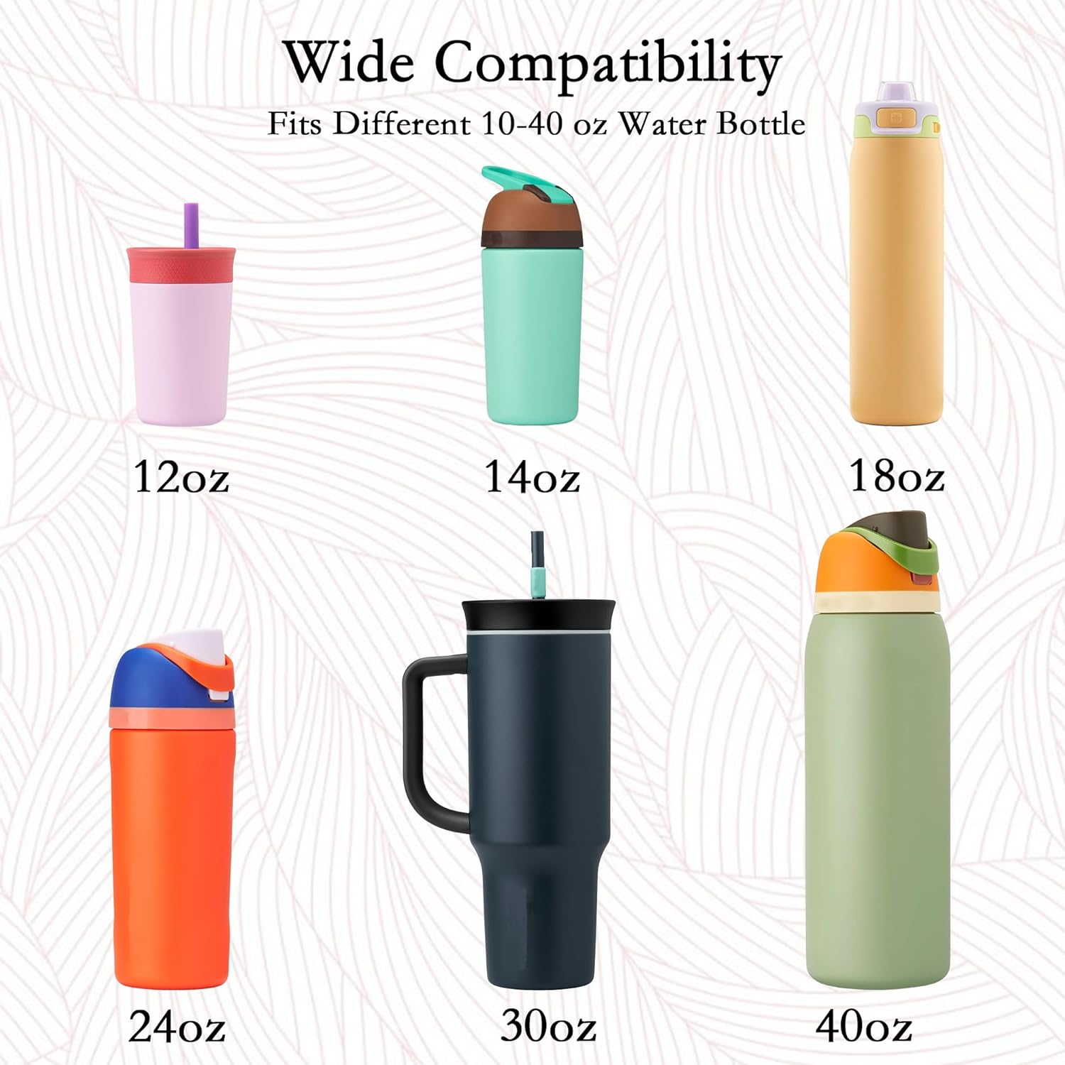 Bottle Silicone Handle Strap,Compatible Owala Freesip Water Bottle - Fits 16Oz to 40Oz, Water Bottle Carrier Grip Accessories for Running Bike, Gym or Jogging image number 3