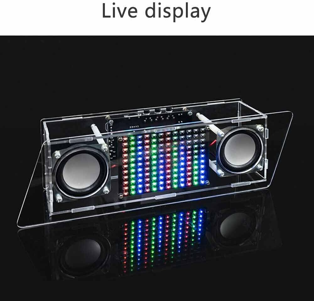 DIY Electronics Kit LED Bluetooth Speaker, Build Your Own Portable Bluetooth Speaker,Led Music Spectrum Electronic Soldering Electronic Kit (Without Shell) image number 6