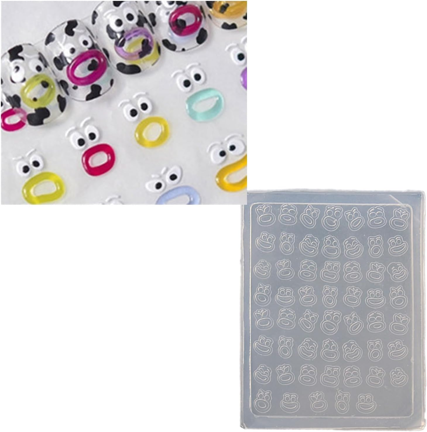 Nail Art Silicone Mold - Sturdy & Reusable Rose & Butterfly Designs for DIY Nails, Nail Salon, Professional Use image number 1