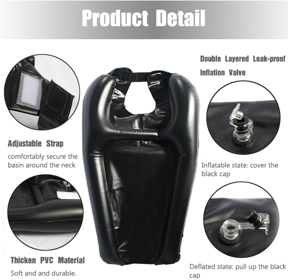 SJBAUTYO Portable Tray, Home Shampoo, Bath for Hair Washing, Inflatable Basin for Washing Hair, Bed Basin for Head at Home, Portable Hair Wash Tray image number 5