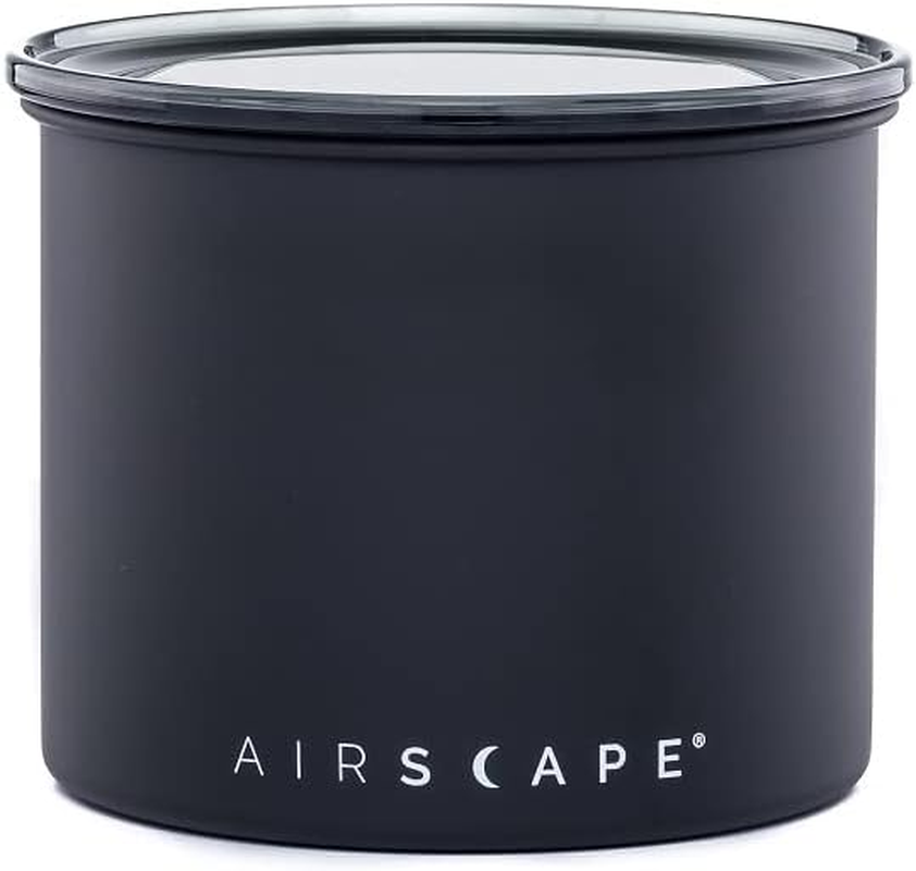 Planetary Design Airscape&reg; Stainless Steel Coffee Canister | Food Storage Container | US Patented Inner Plunger Lid REMOVES Excess Oxygen | Don'T Buy Airtight, Buy Air-Less (Small, Matte Black) image number 3