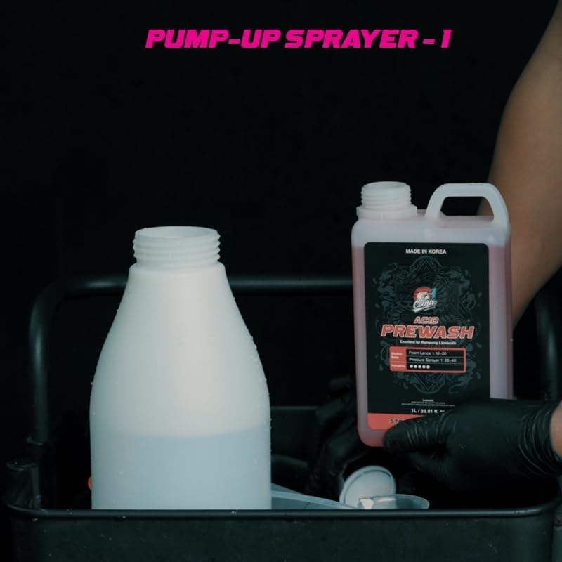 Cobra WRAP TOOLS Acid Pre Wash - Powerful Limescale Remover & Prewash Spray for Vehicles - Enhances Paint Shine - Strong Foamy Formula - Professional Cleaning Solution for Cars & Trucks | 1L