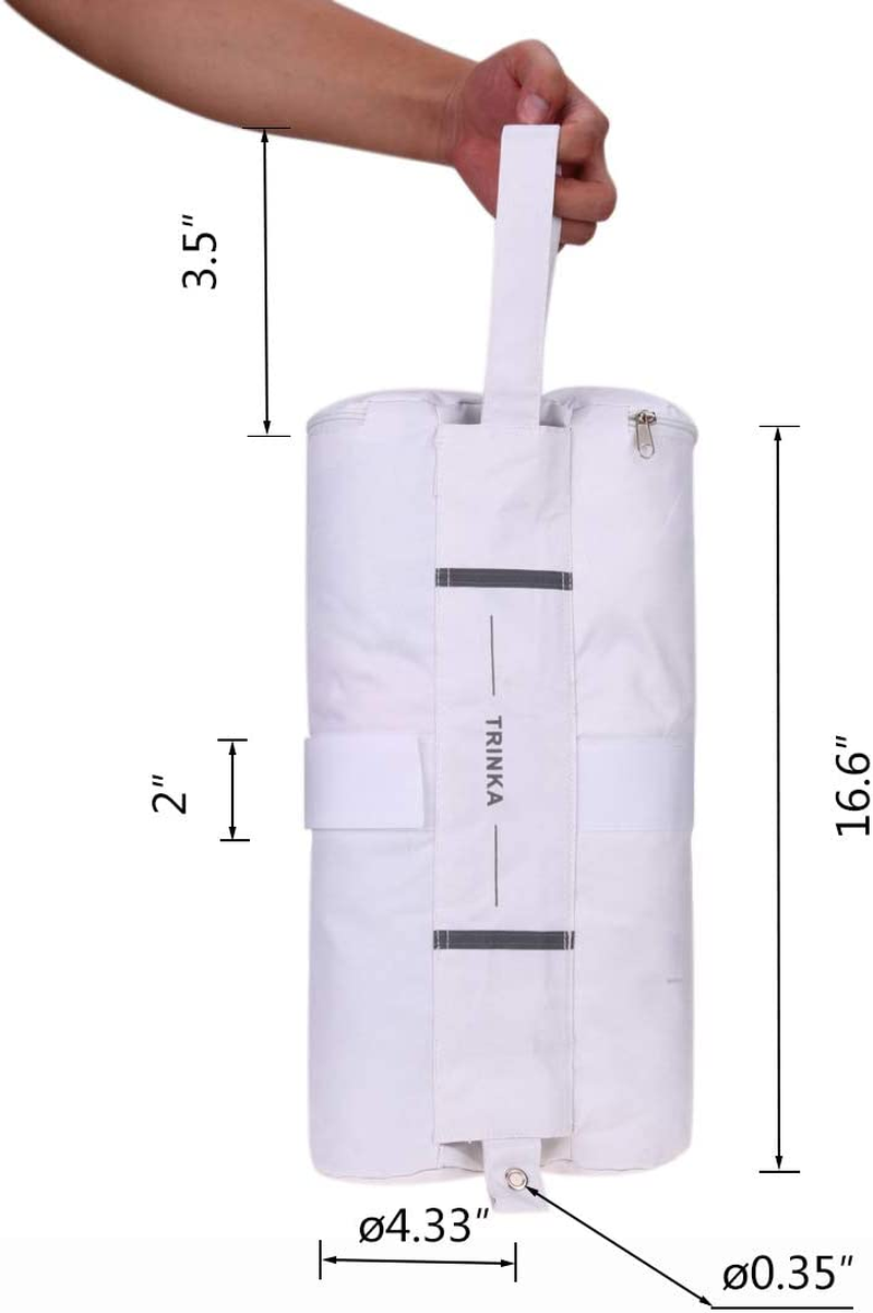 MOOCY White Sand Bags(120Lbs) for Pop up Canopy Tent,1680D Heavy Duty White Canopy Weight Perfectly Matched with White Canopy/Gazebo/Patio Umbrellas,Set of 4 - 4Pcs Black image number 3