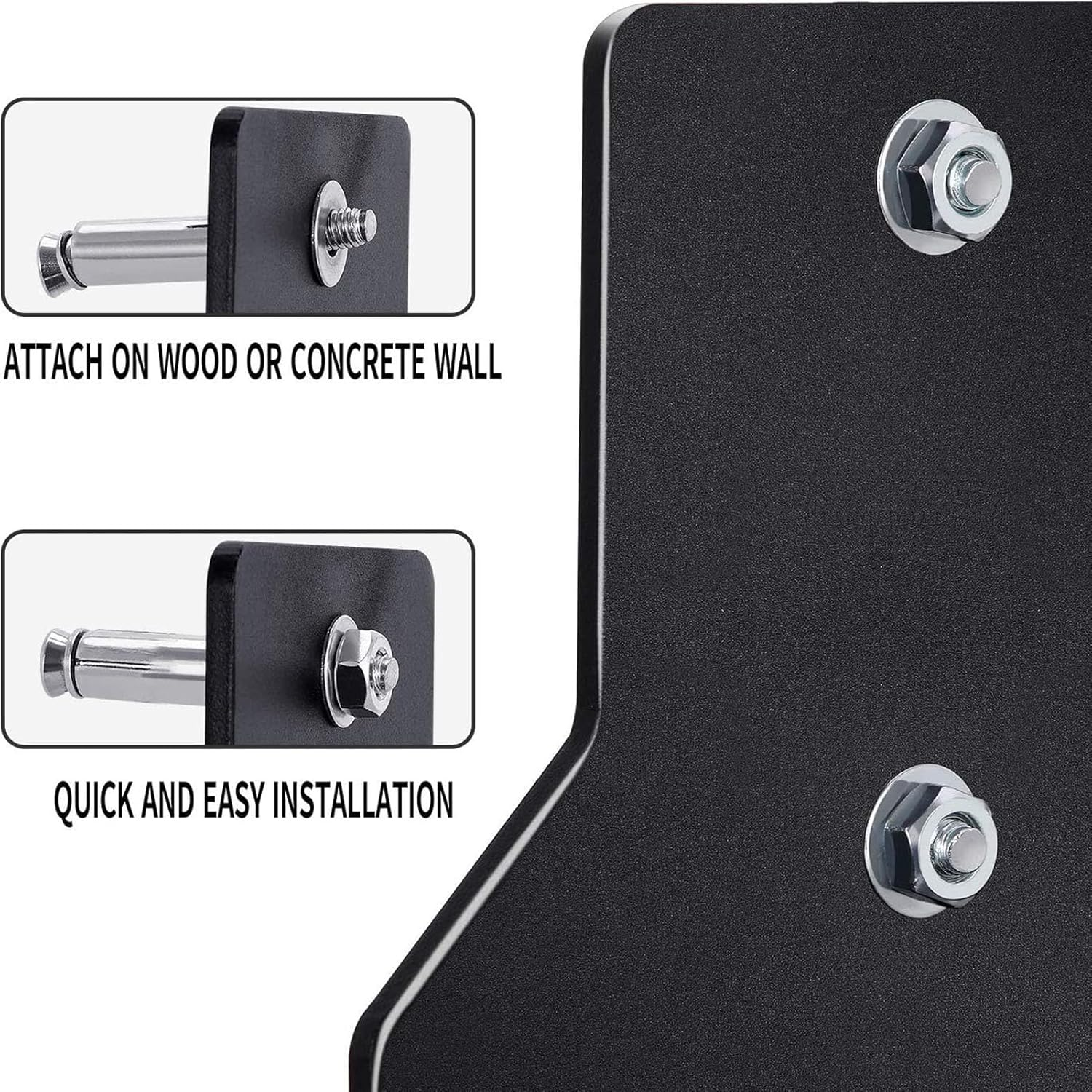 Barbell Holder Wall Mount, Heavy Duty Vertical Hanging Barbell Rack with Mounting Screws, Durable Stainless Steel Barbell Storage Rack for Home Gym, Garage, Commercial, Shed image number 2