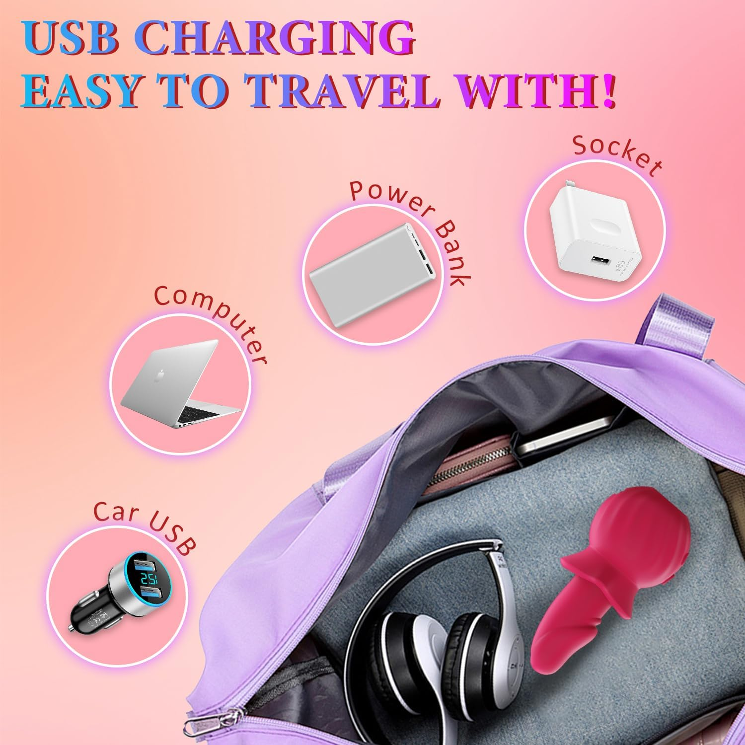 2024 Newest Rose Waterproof Silicone Toy, Rose Red Toys Relaxing Toy for Couple Women Men Adult image number 5