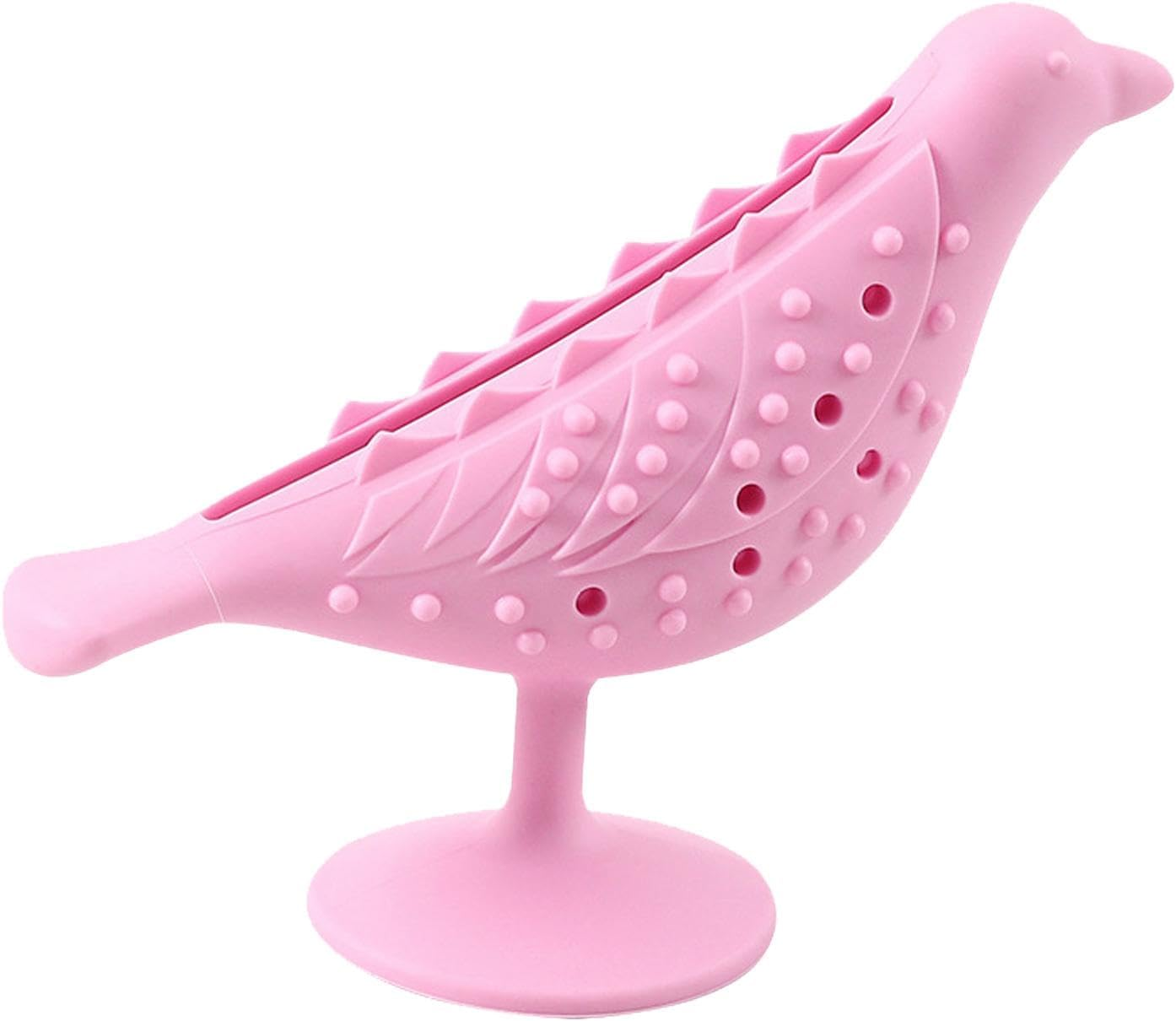 Kitten Chew Toy - Bite Resistant Catnip Toy with Bird Shape | Cat Teething Toys, Face Scratchers, Suction Cup Food Dispenser for Stress Relief image number 2