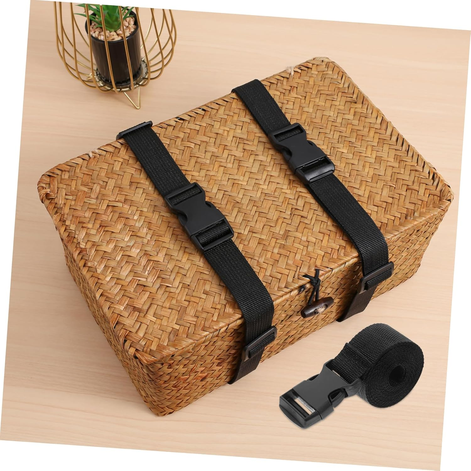 BUGUUYO 4Pcs Adjustable Buckle Utility Straps for Luggage Retractable Ratchet Straps Luggage Connector for Travel and Moving image number 2