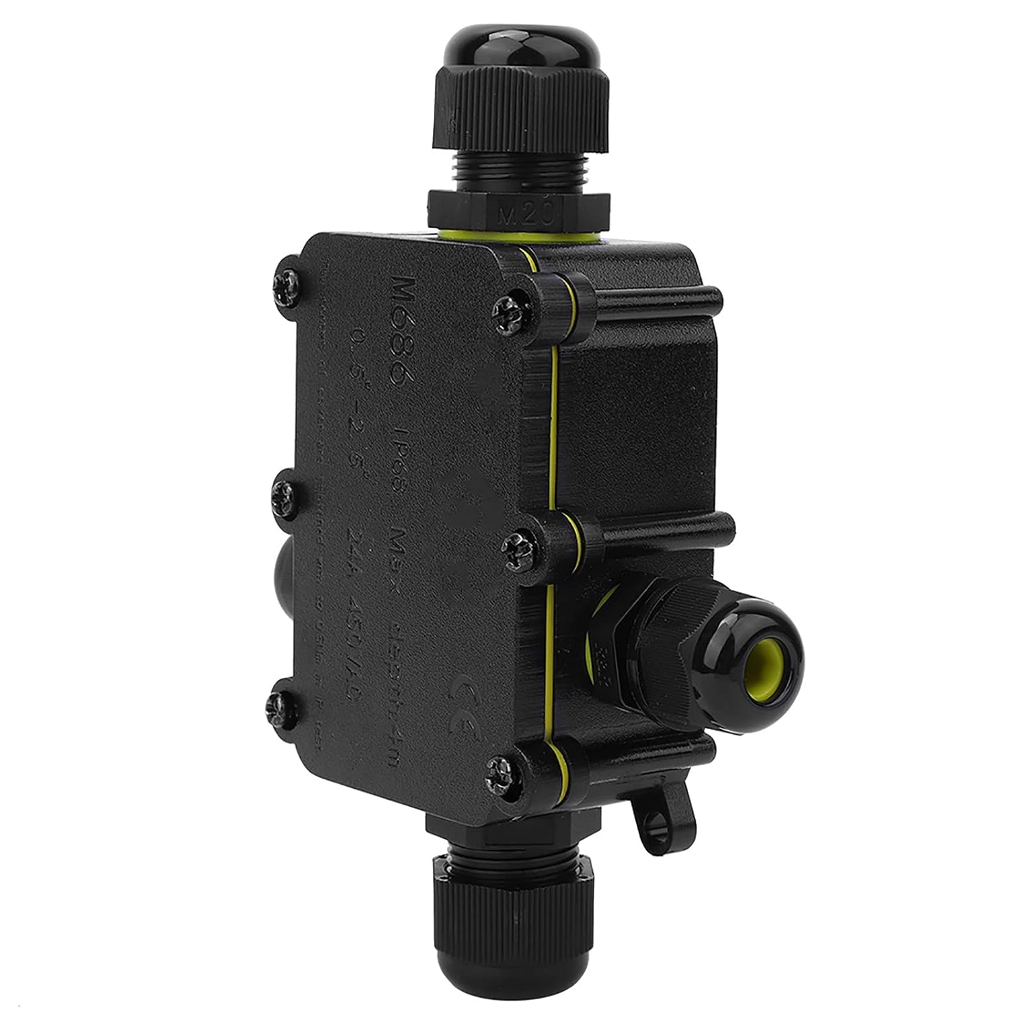 Eujgoov IP68 Junction Box Underwater Electrical Connection Box Plastic Enclosure with 450VAC 24A T100 for Home Garden Construction Factory (4 Way)