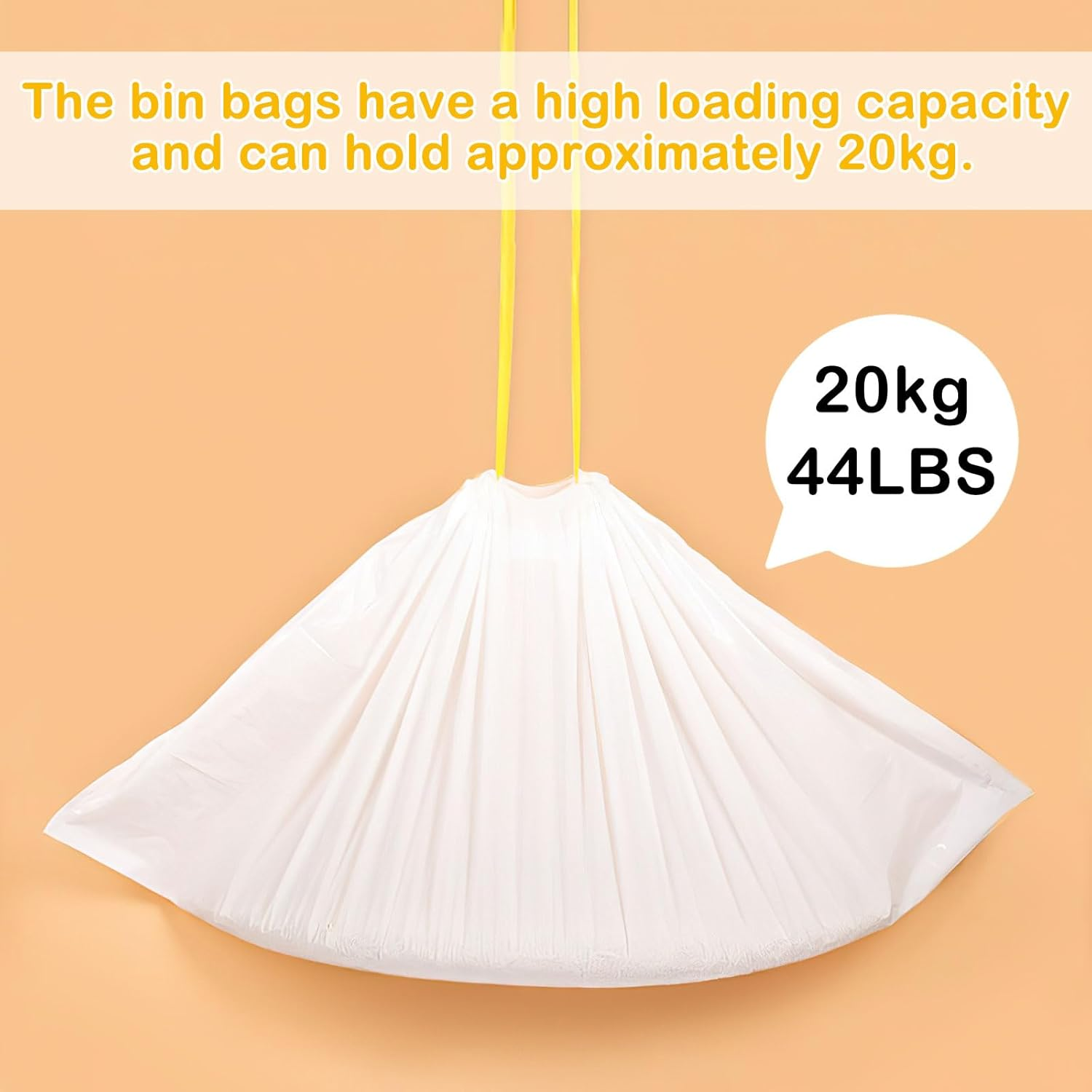 HENGBIRD Cat Litter Box Bag 1 Roll 20 Pieces Cat Litter Box Bag with Drawstring Thickened Bag for Cat Litter Tray Tear-Resistant Cat Litter Tray Bag Strong Load Capacity 79 X 45 Cm image number 3