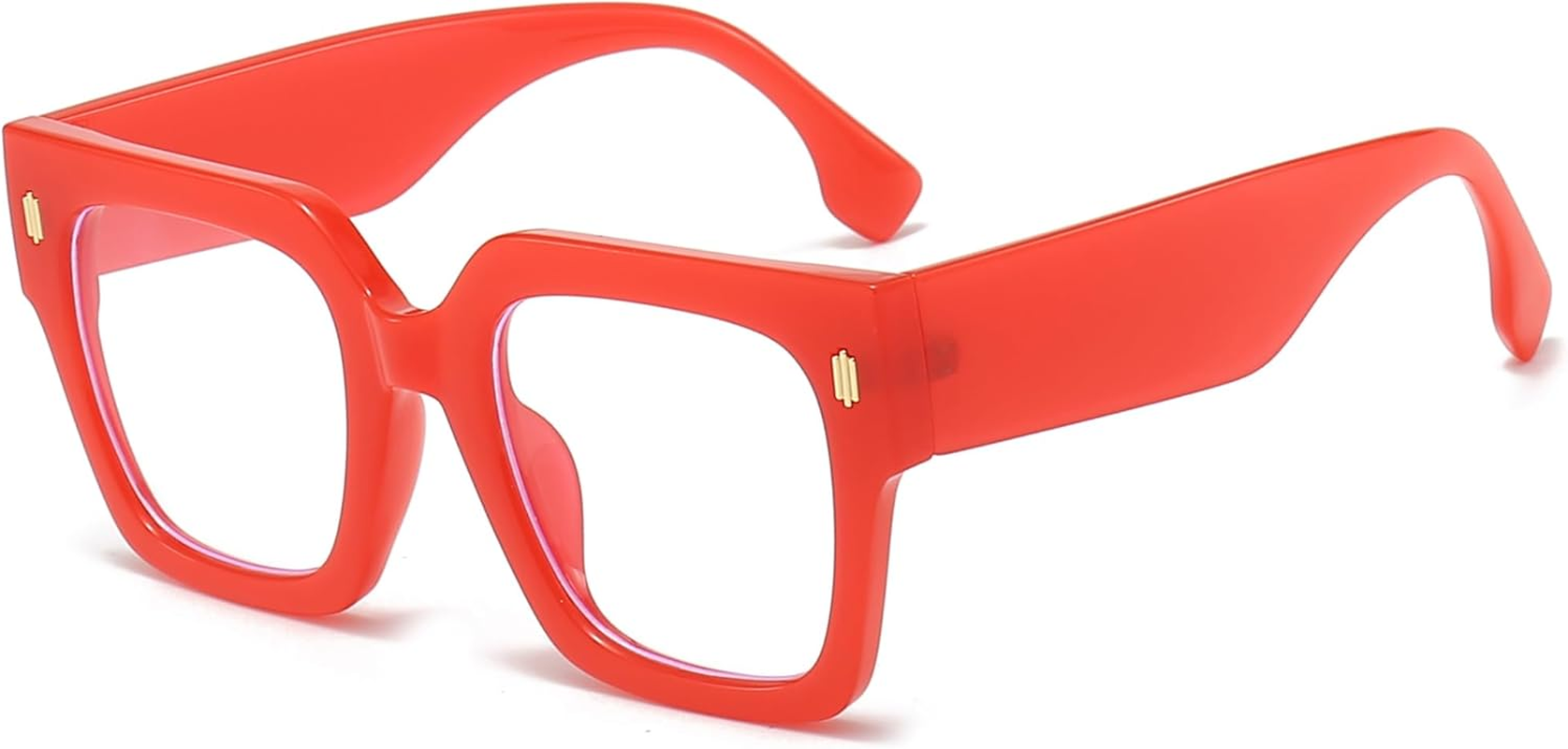 Fashion Oversized Blue Light Blocking Glasses for Women Men Trendy Big Square Frame Computer Eyeglasses