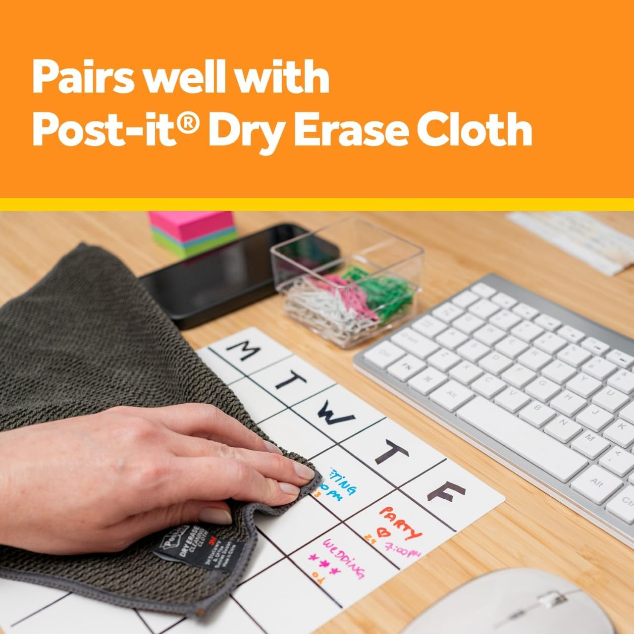 Post-It Instant Whiteboard Film Dry Erase Surface Accessory Tray, (Deftray) image number 3