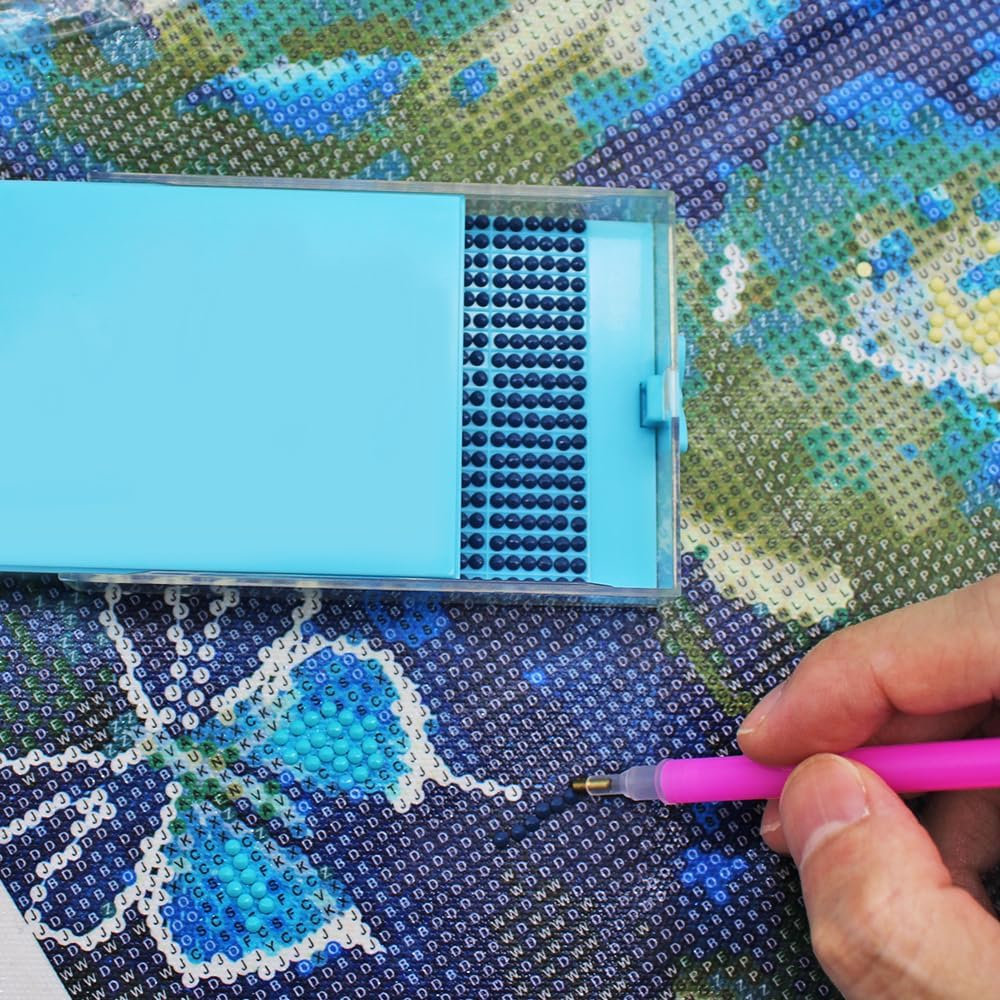 4 Set of Diamond Art Trays Kits for Adults, Finegood Diamond Art Accessories Diamond Art Storage Containers Tray Diamond Art Painting Kits Tools for DIY Art Crafts image number 5