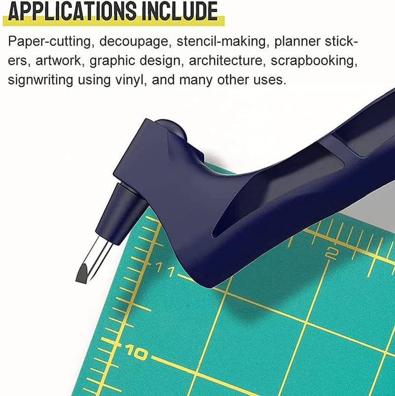Craft Cutting Tools with 360-Degree Art Cutting Tool Nice Crafty Cut Blade - Versatile Art Blade for Paper, Vinyl, Scrapbooking - Safe, Easy-To-Use Design - Black image number 2