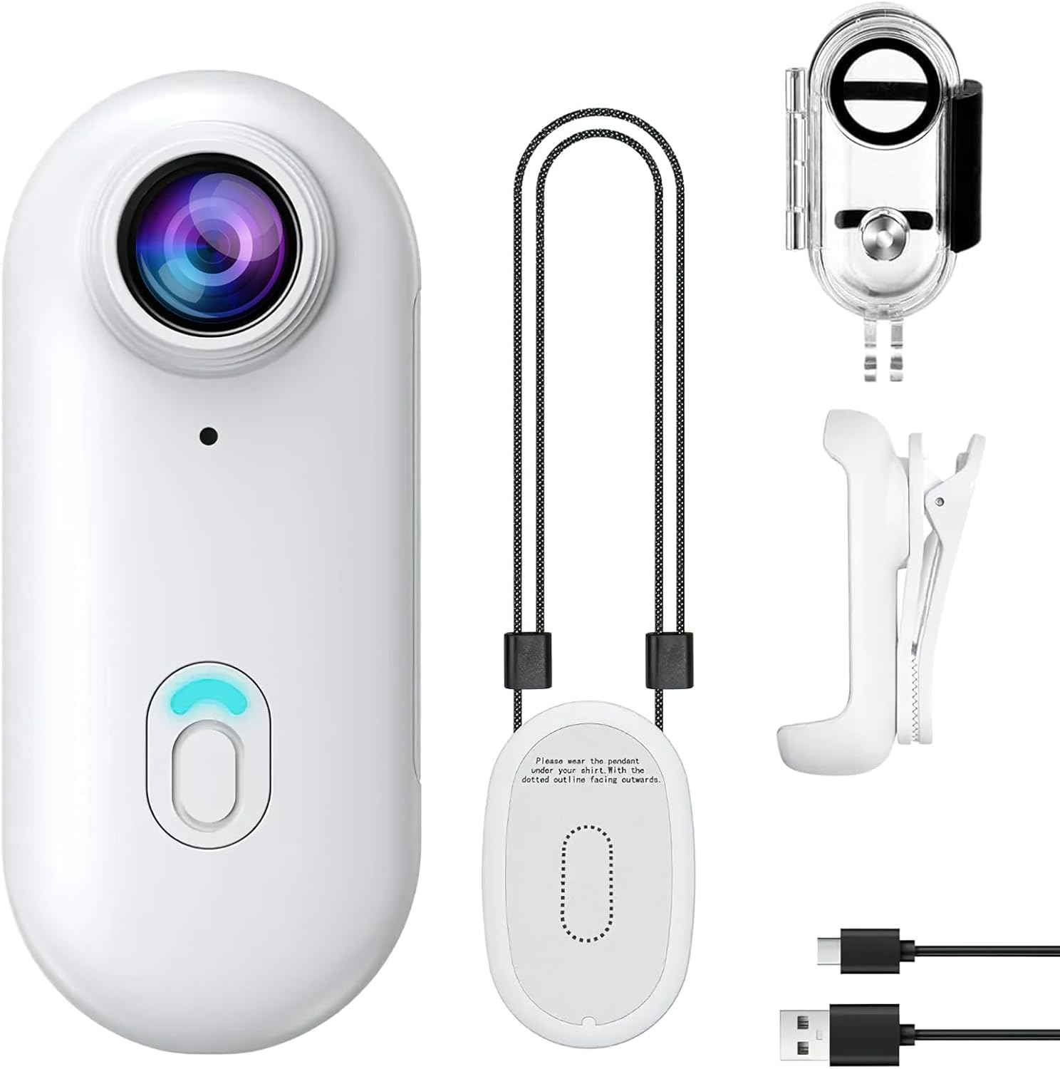 B-Qtech 1080P Body Camera, 360&deg; Action Camera Magnetic Pocket Thumb Cam, IP68 Waterproof, Mini Action Cam for Recording,Outdoors Activities,Walking image number 3