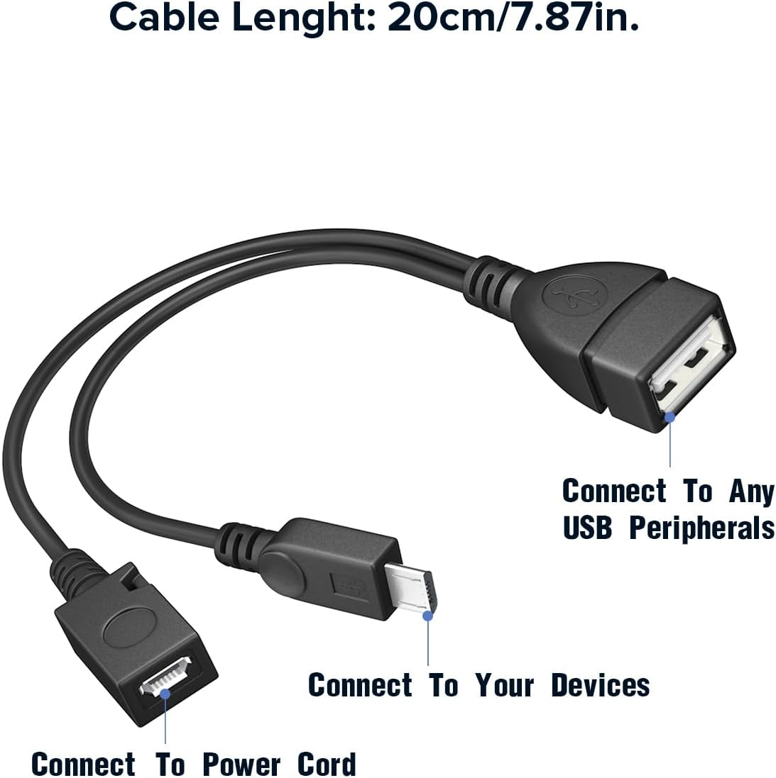 ANDTOBO Micro USB OTG Adapter with Power for Fire Stick/Host Devices Etc - 2 Pack image number 4