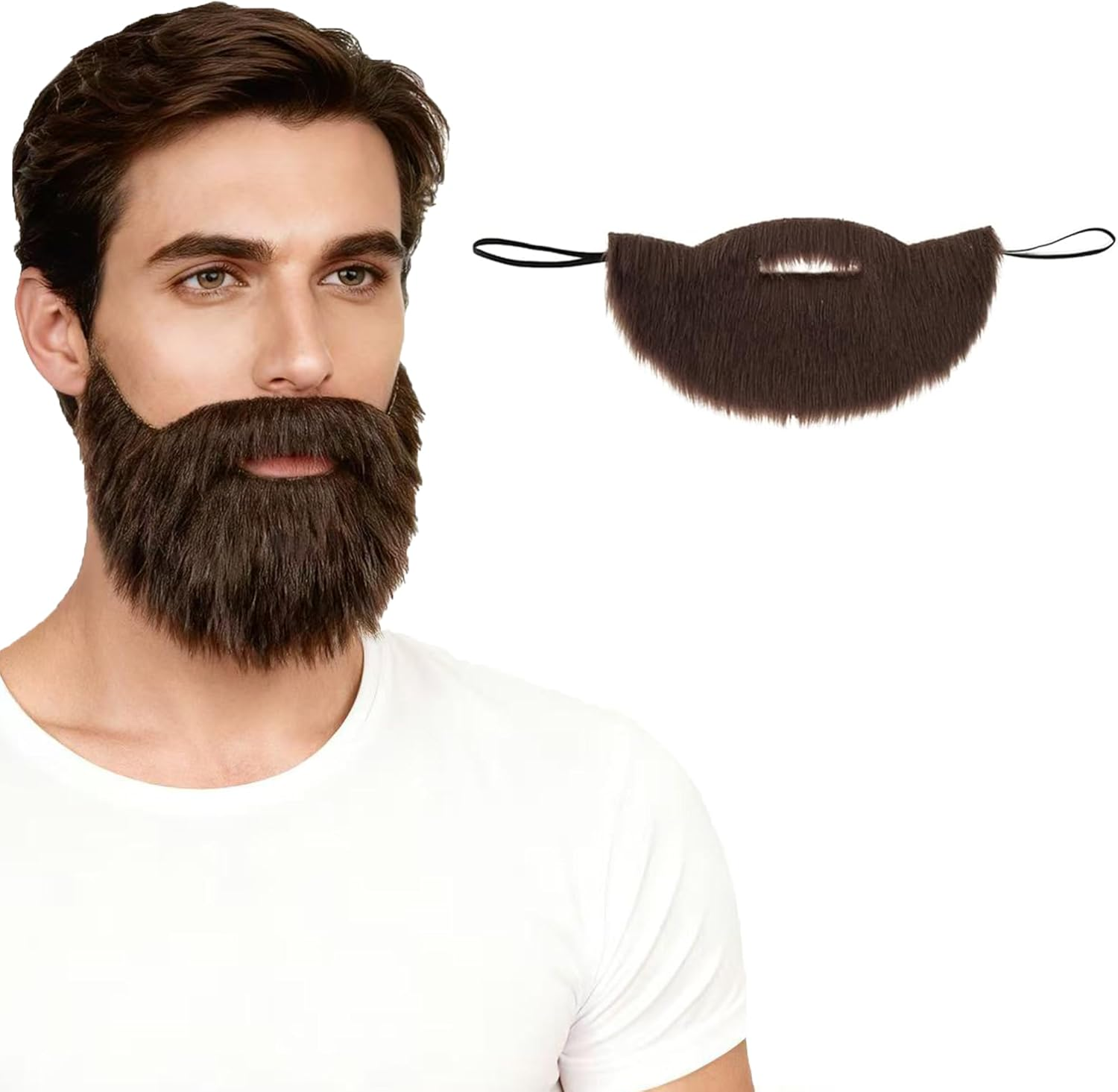 FVCENT Beard Brown Men'S Beard Brown Costume Facial Supplies Disguise Male Makeup Cosplay Halloween Party
