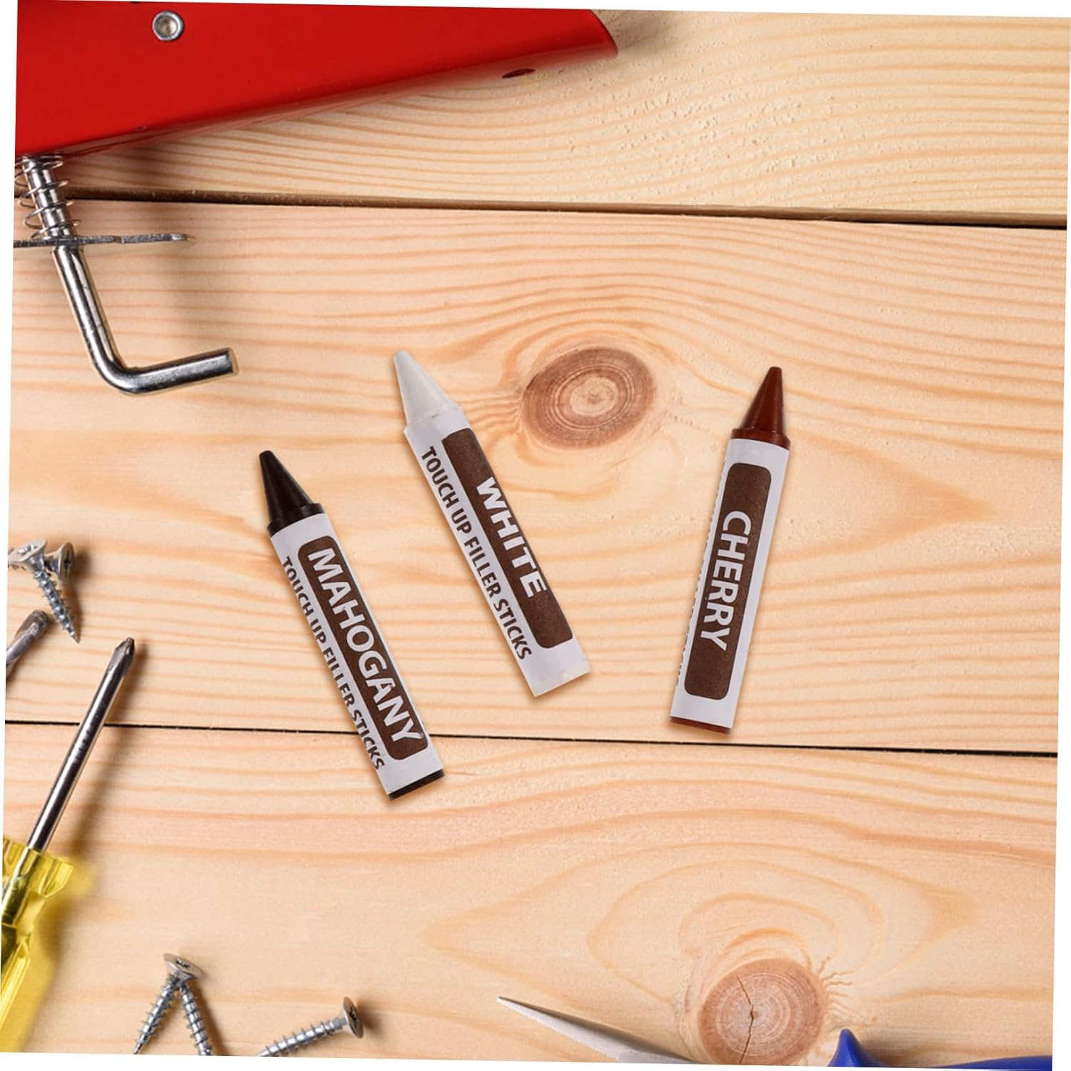 OSALADI 8Pcs Wood Scratch Repair Markers Multi Furniture Pens for Hardwood Floors Instant Drying Easy to Use for Hiding Scuffs Dents and Stains image number 4