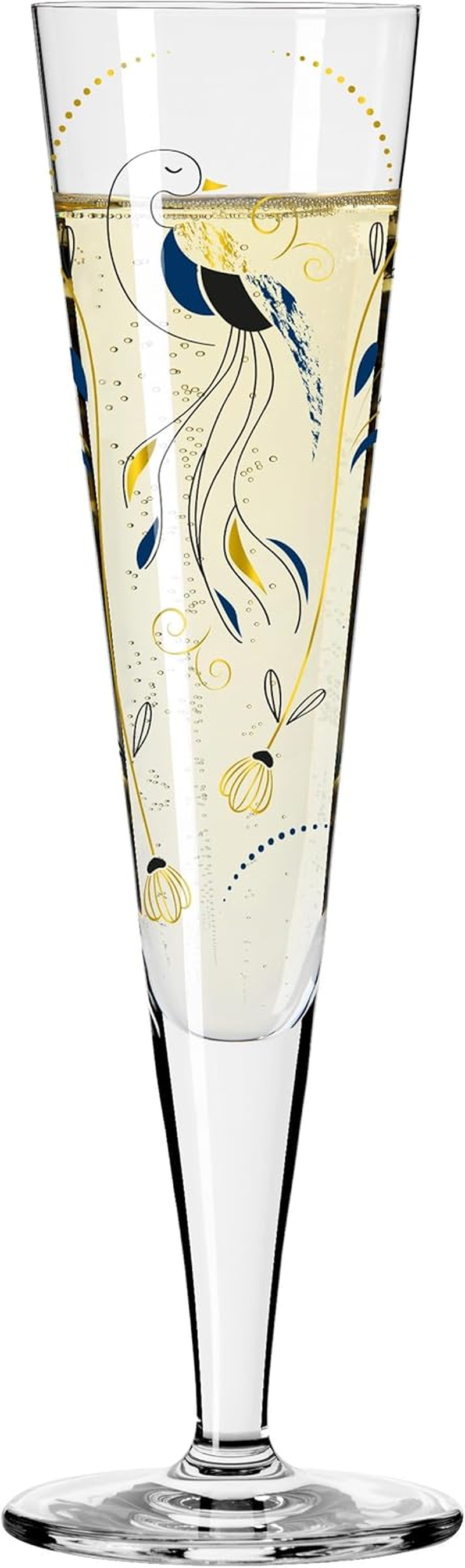 RITZENHOFF Goldnacht No. 43 1071043 Champagne Glass 200 Ml Designer Piece with Real Gold Made in Germany Gold image number 4