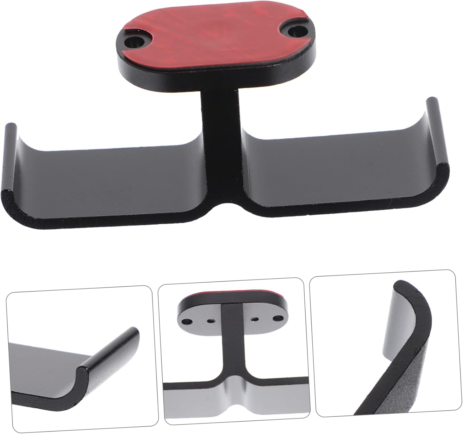 STOBOK under Desk Headphone Stand Dual Headset Hook with Rugged Construction Adhesive Screw Fixing for Home Office and Internet Cafes Space Saving Design image number 2