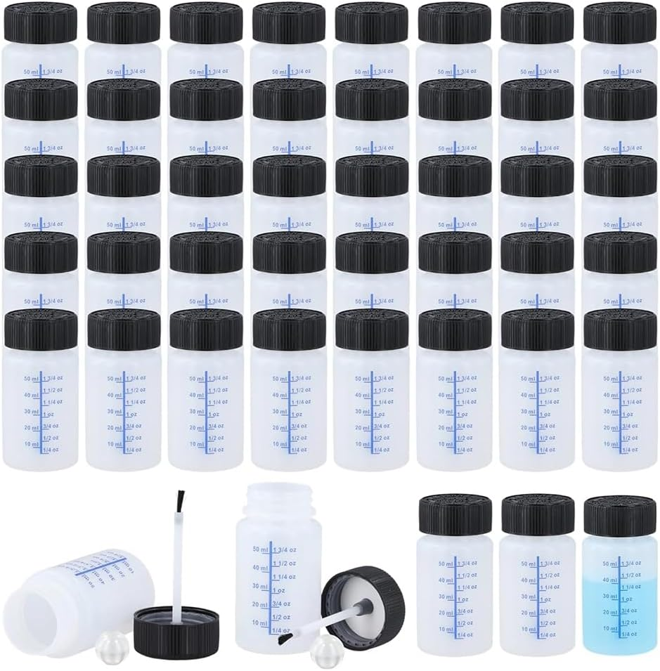 60PCS 56.7G Touch up Paint Containers - Empty Paint Touch up Bottles with Brush, Mixing Ball for Fixing Car Scratches image number 5