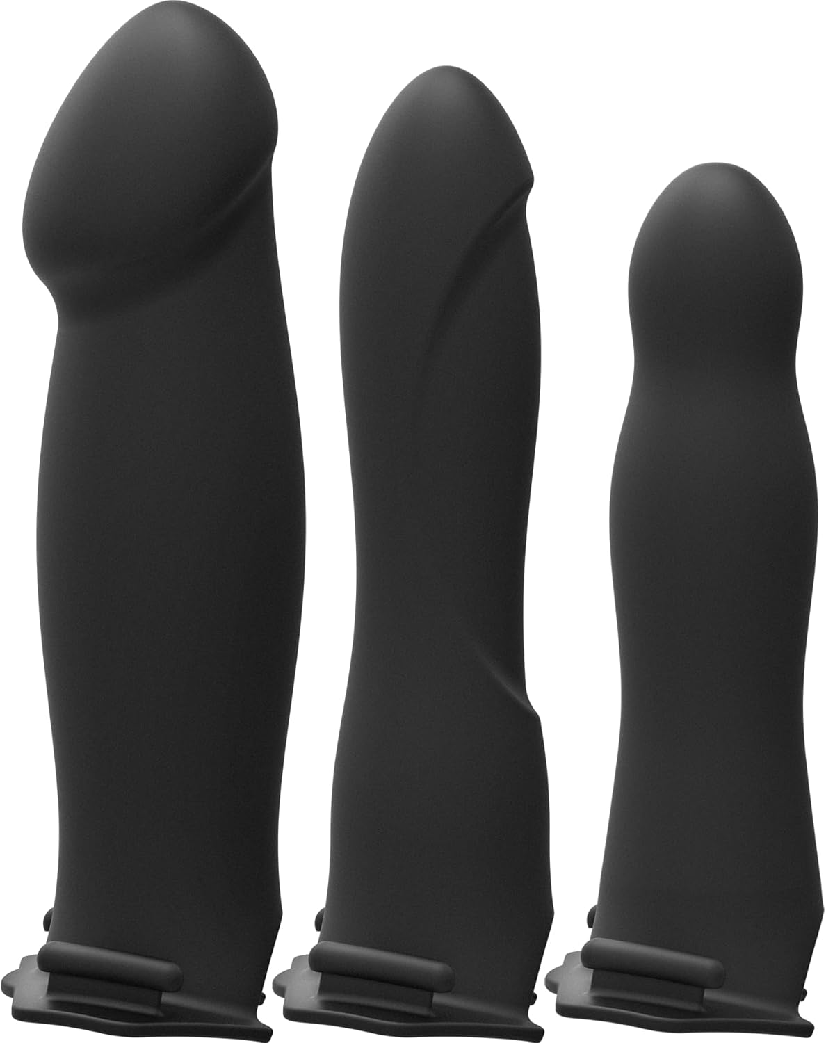 Doc Johnson Body Extensions - BE Ready - Hollow Strap-On System - Silicone Harness with Elastic Waist Band and 3 Hollow Dildos image number 4