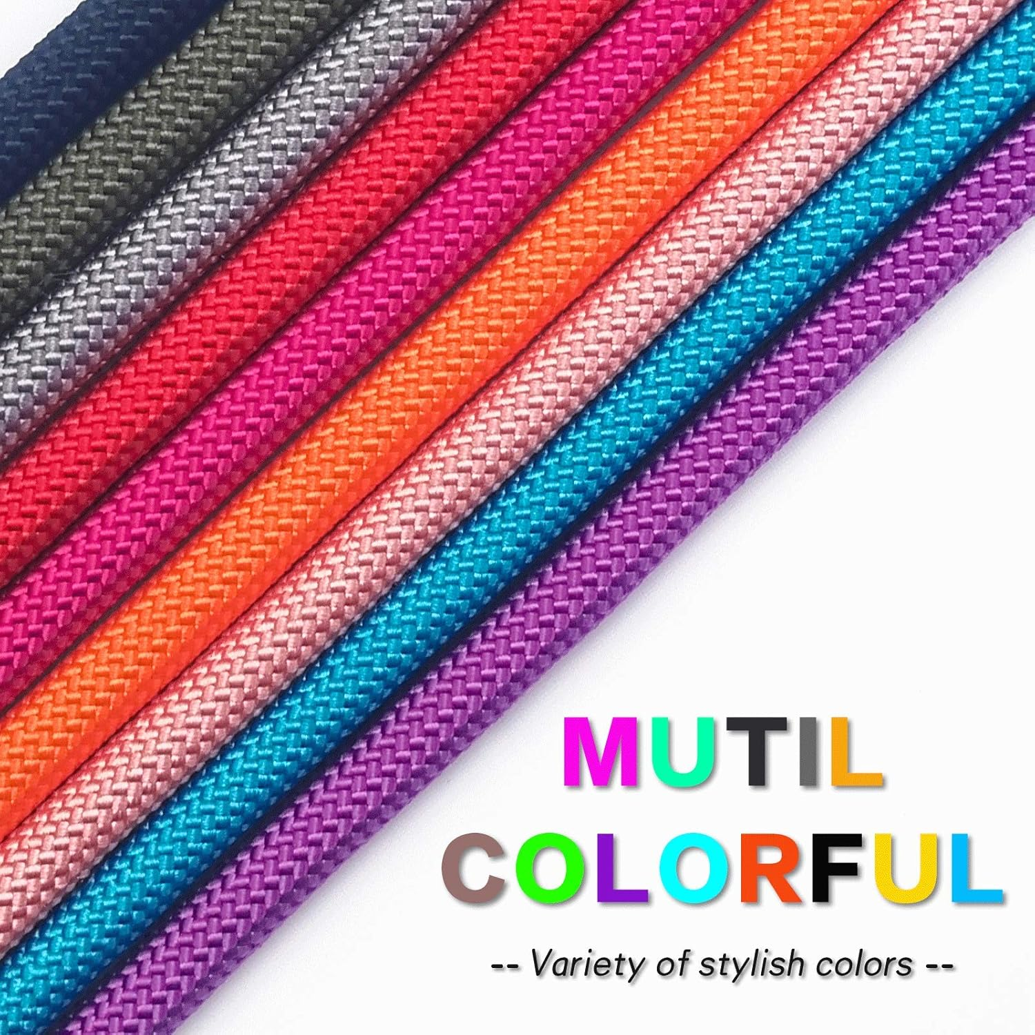 Strong Slip Rope Dog Training Leash (6Ft) - Heavy Duty Durable Braided Nylon Lead with Rubber Stopper & Padded Handle - No Pull Walking for Medium Large Dogs (Blue, 1/2" X 6Ft) image number 3